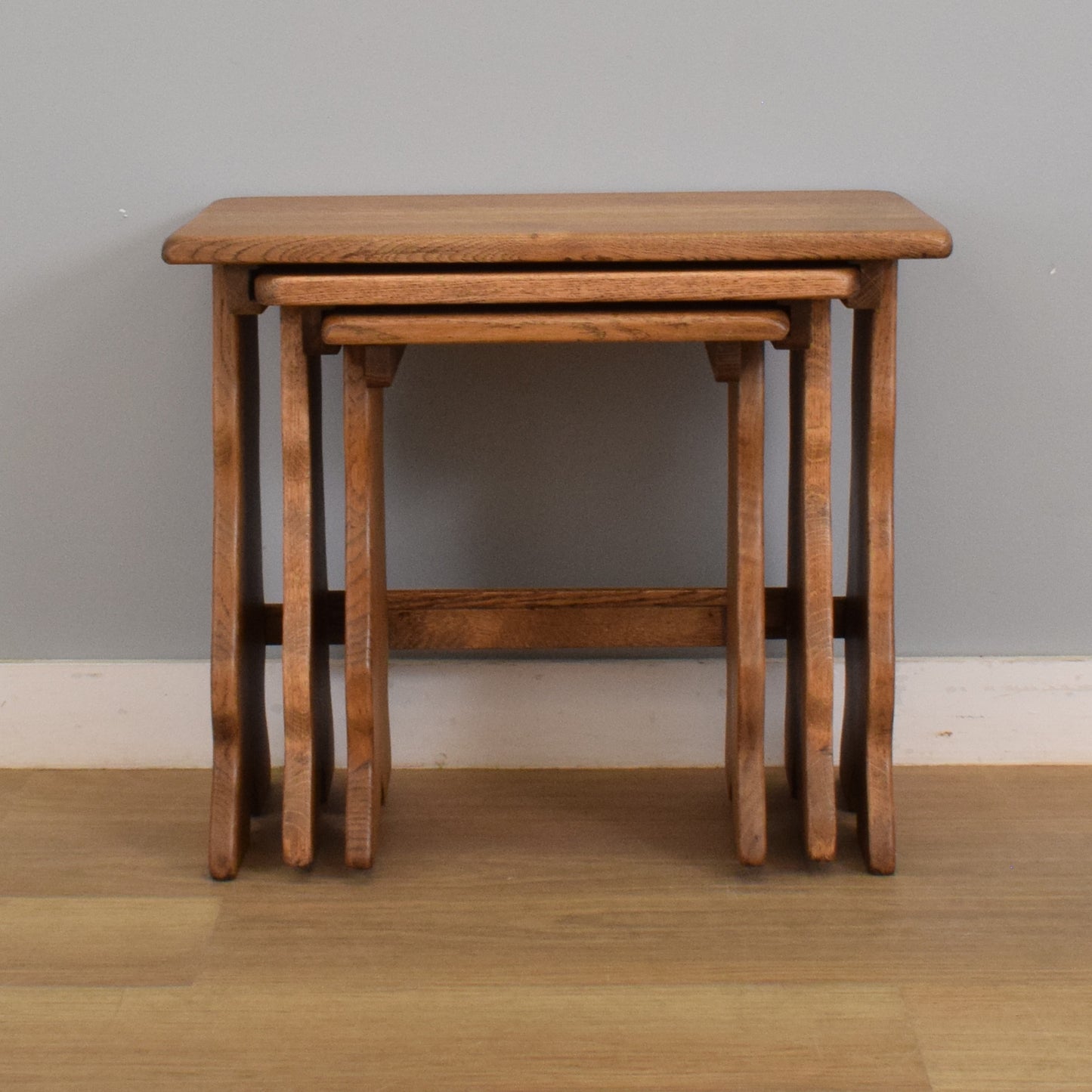 Refinished Oak Nest of Tables