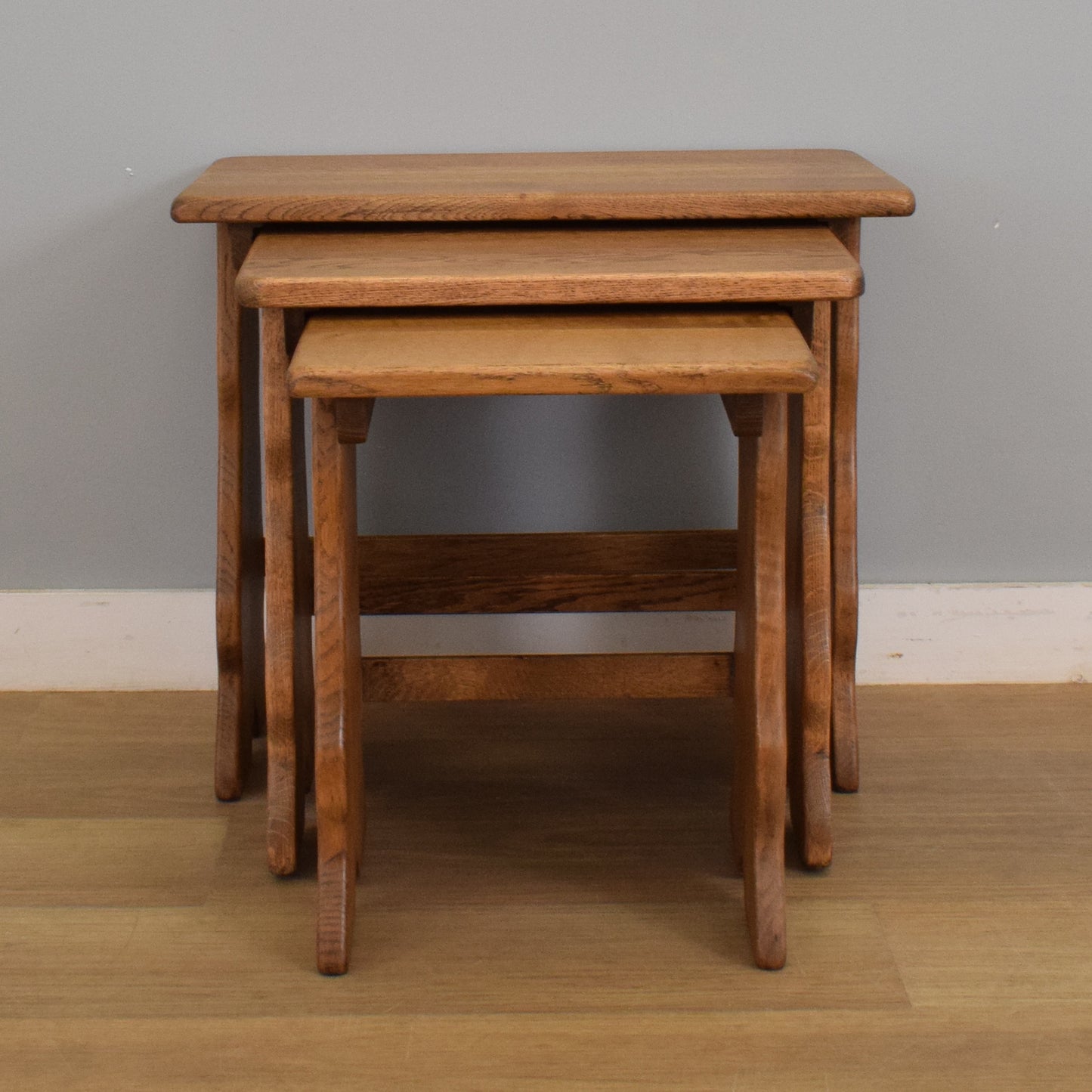 Refinished Oak Nest of Tables