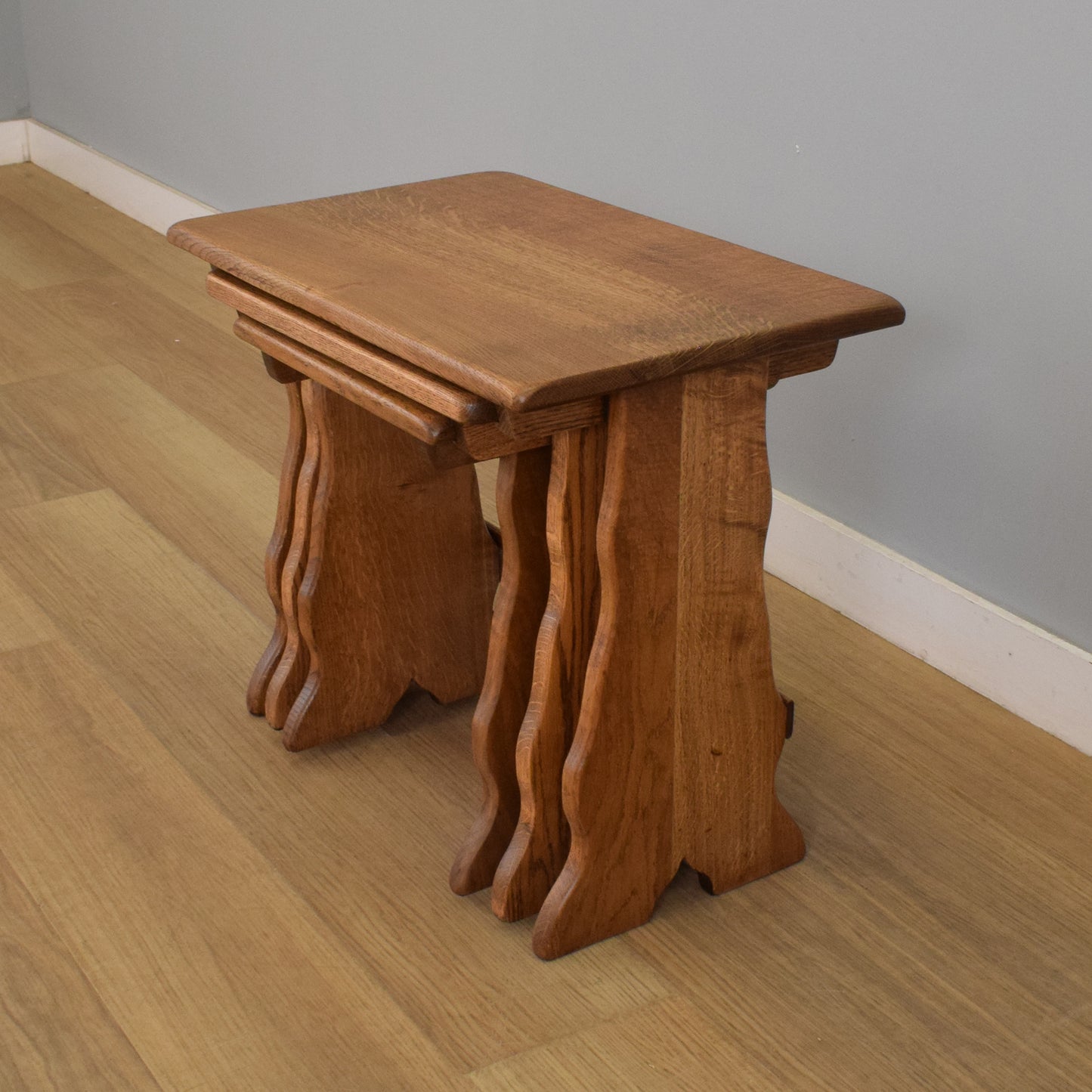 Refinished Oak Nest of Tables