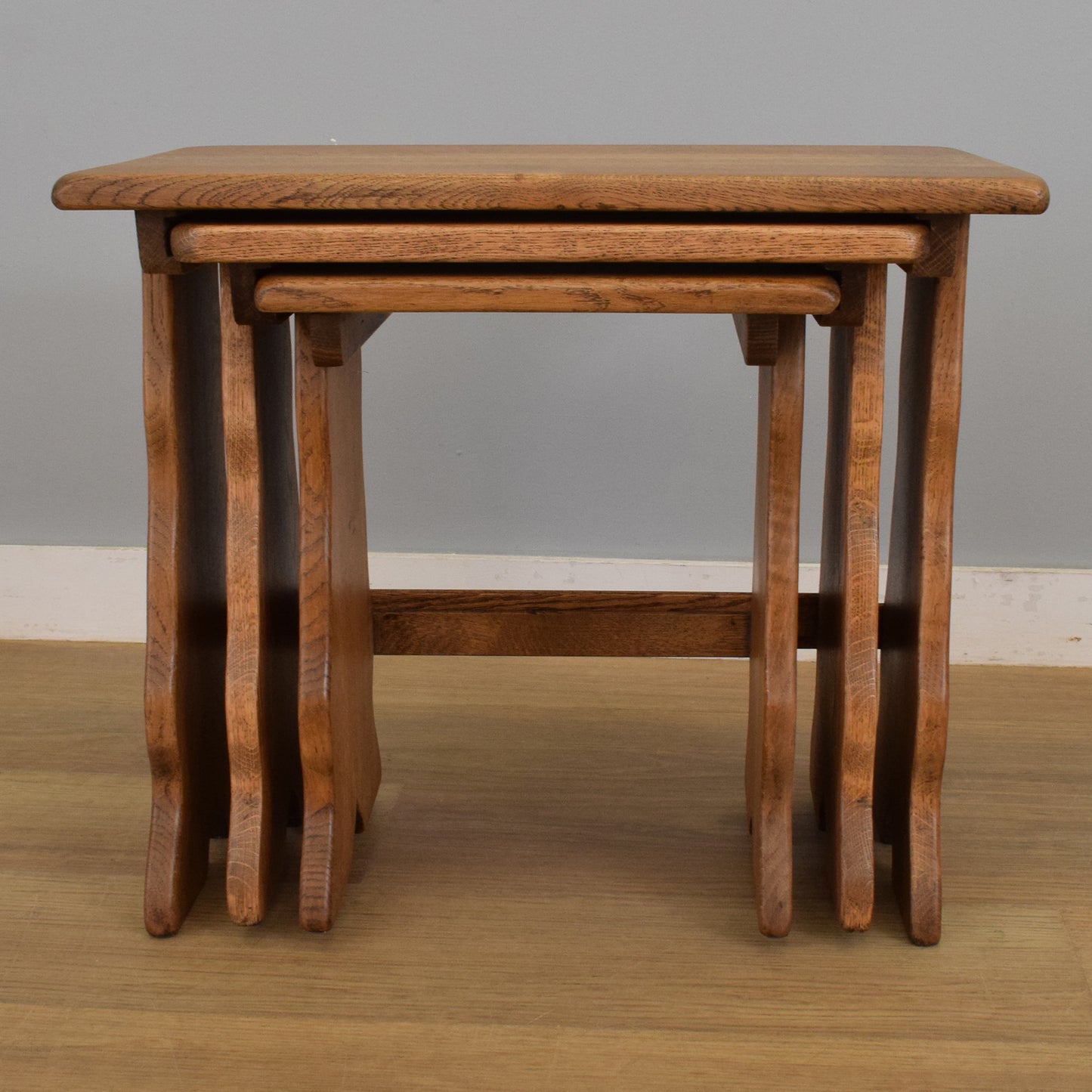 Refinished Oak Nest of Tables
