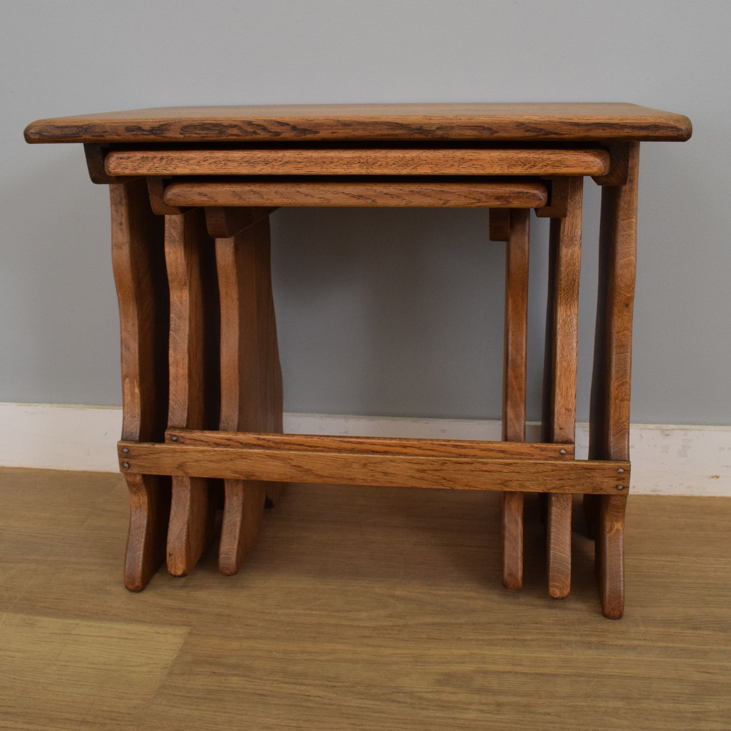 Refinished Oak Nest of Tables
