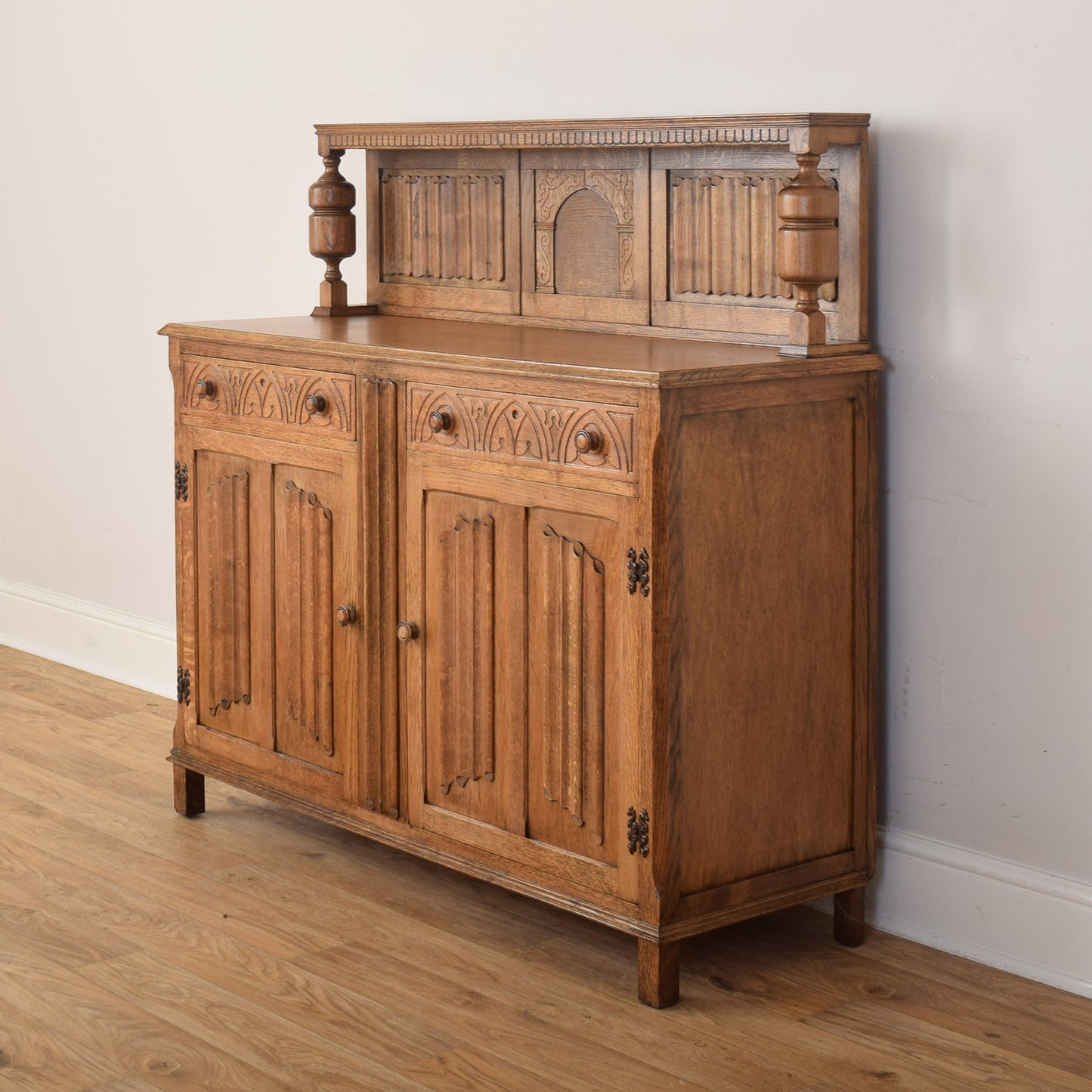 Carved Oak Sideboard