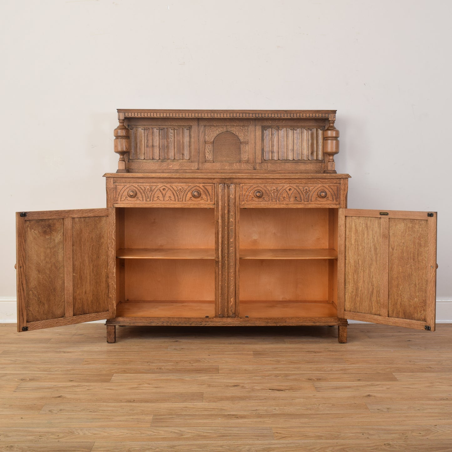 Carved Oak Sideboard