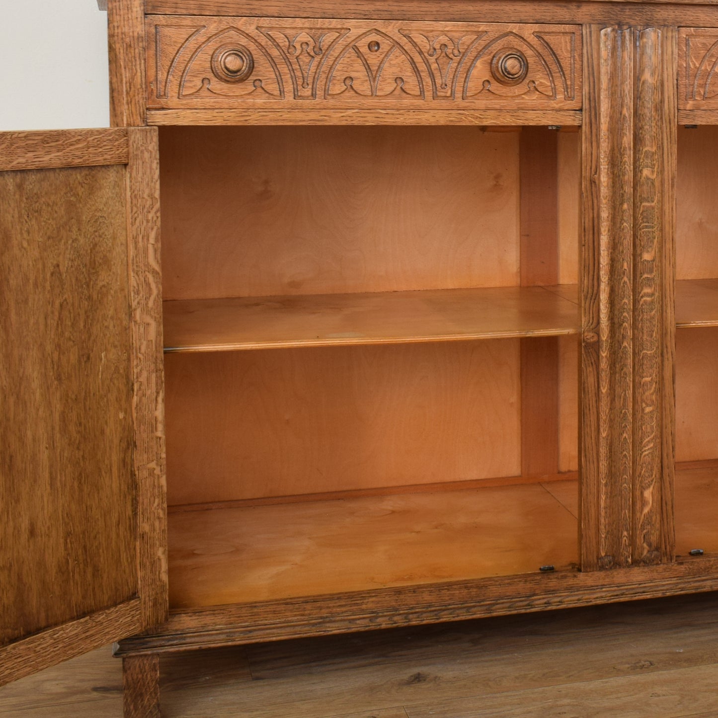 Carved Oak Sideboard