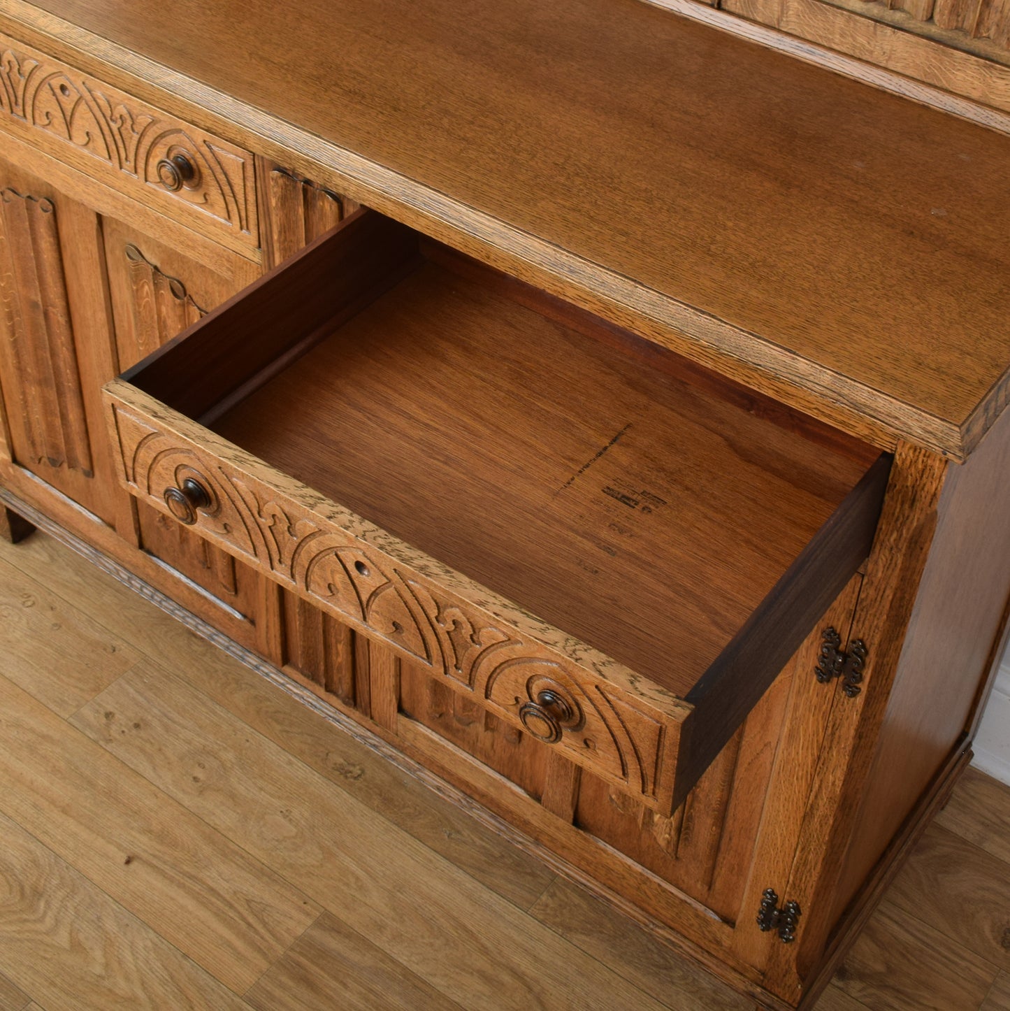 Carved Oak Sideboard