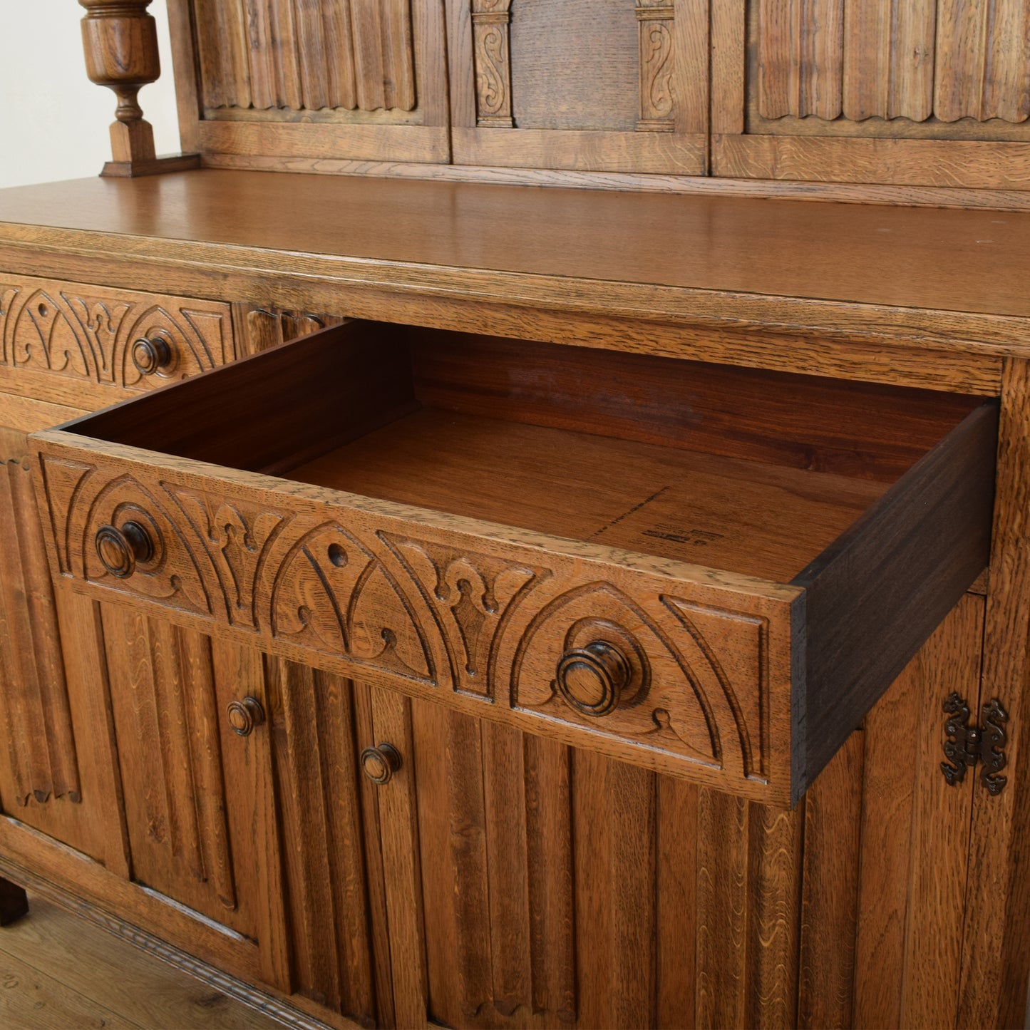 Carved Oak Sideboard