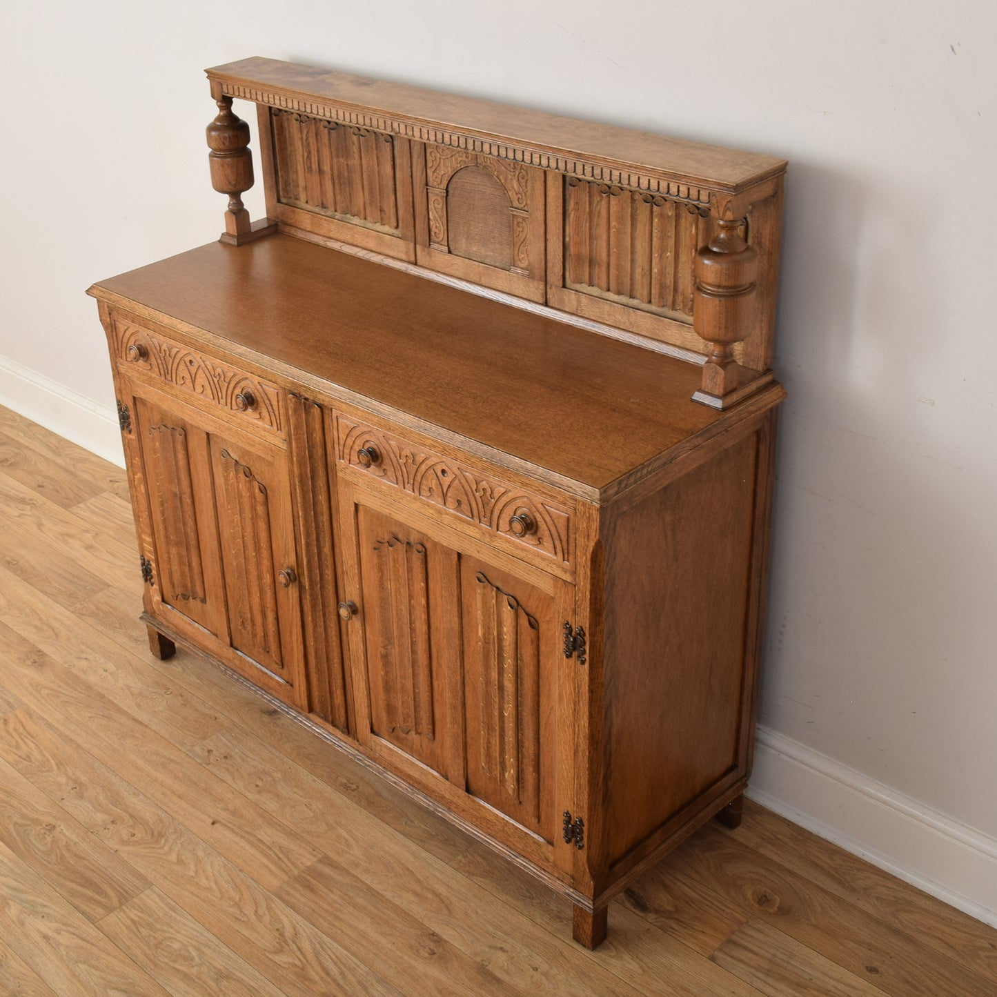 Carved Oak Sideboard
