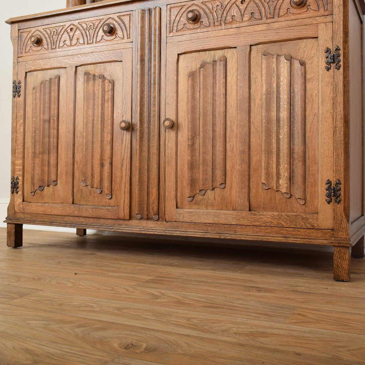 Carved Oak Sideboard