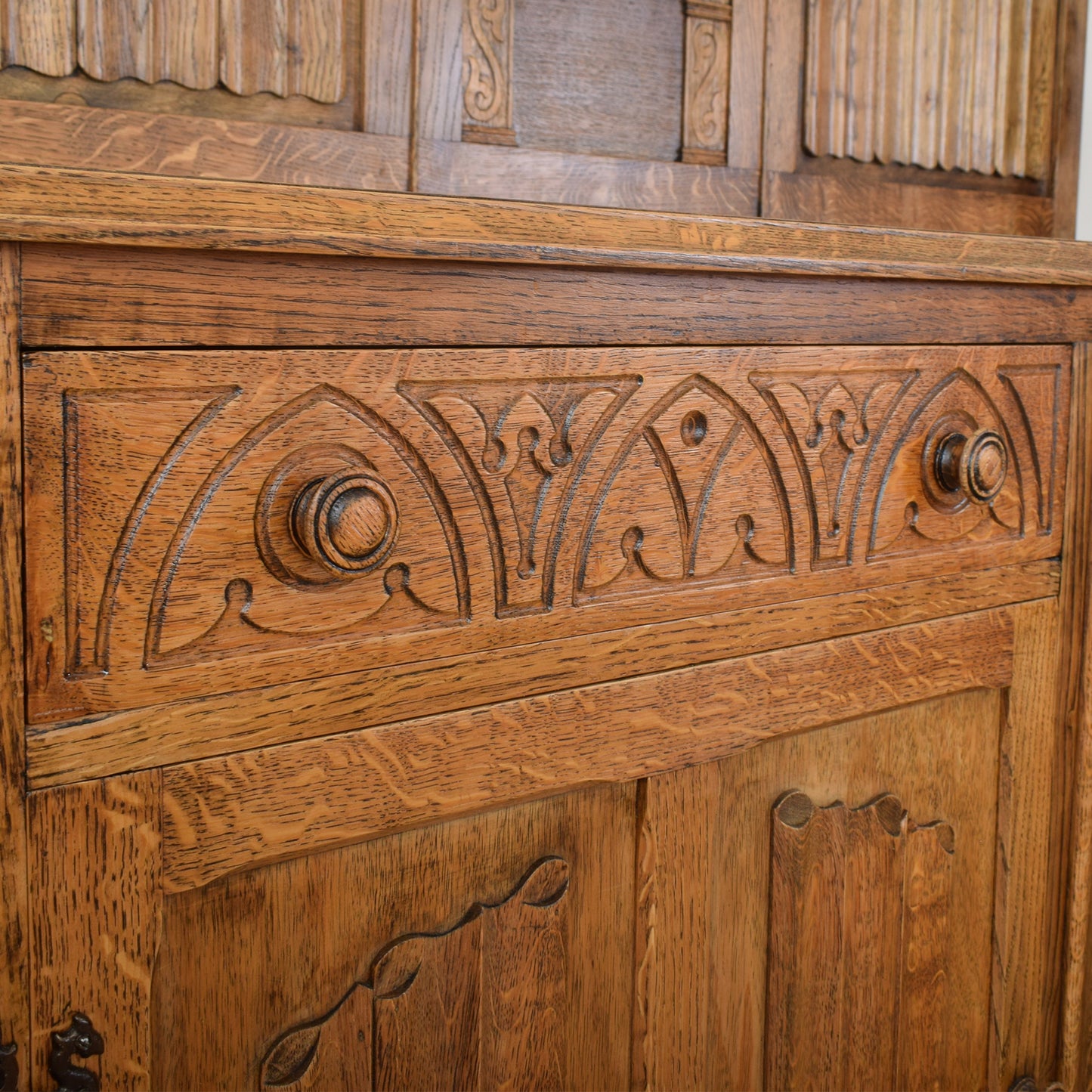 Carved Oak Sideboard