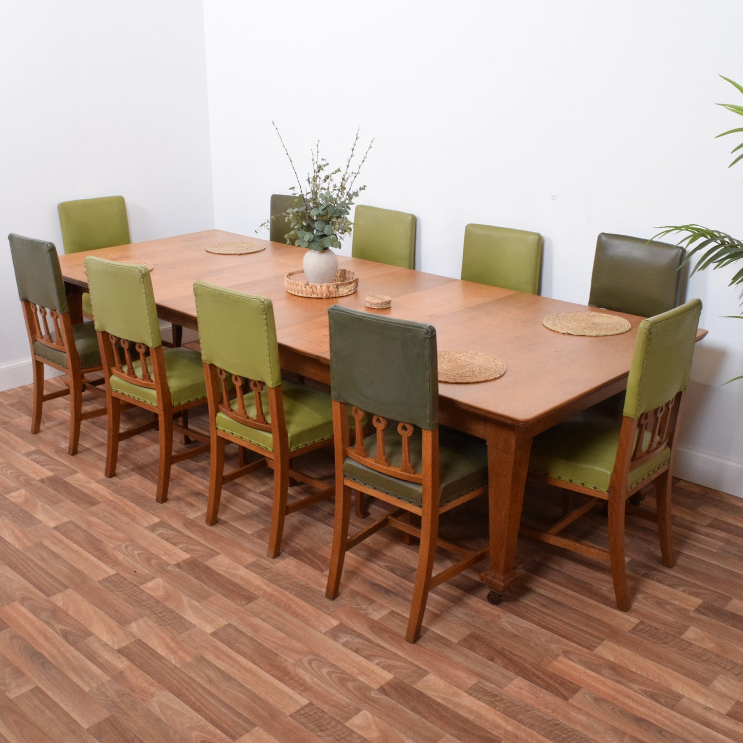 Extending Oak Table and Ten