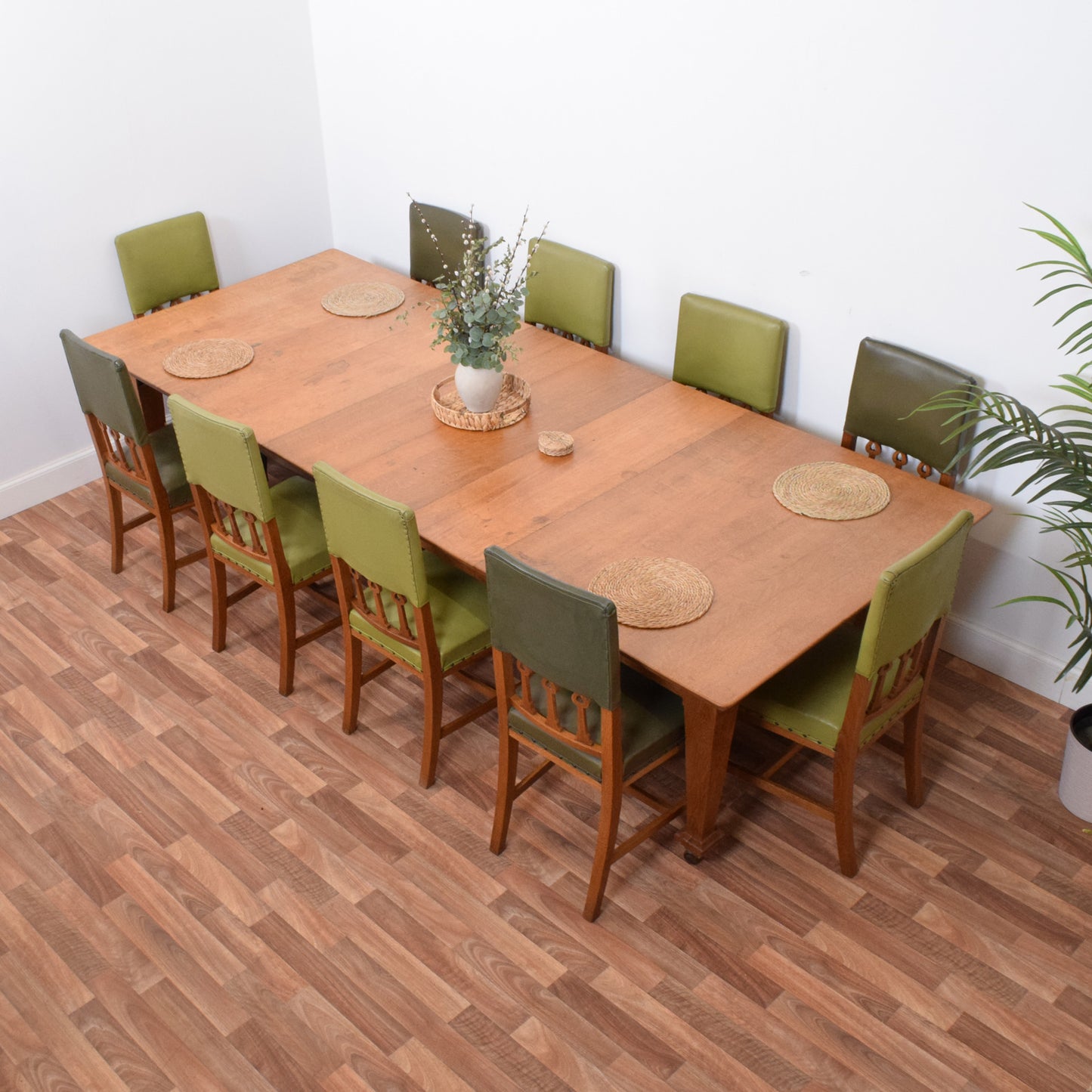 Extending Oak Table and Ten