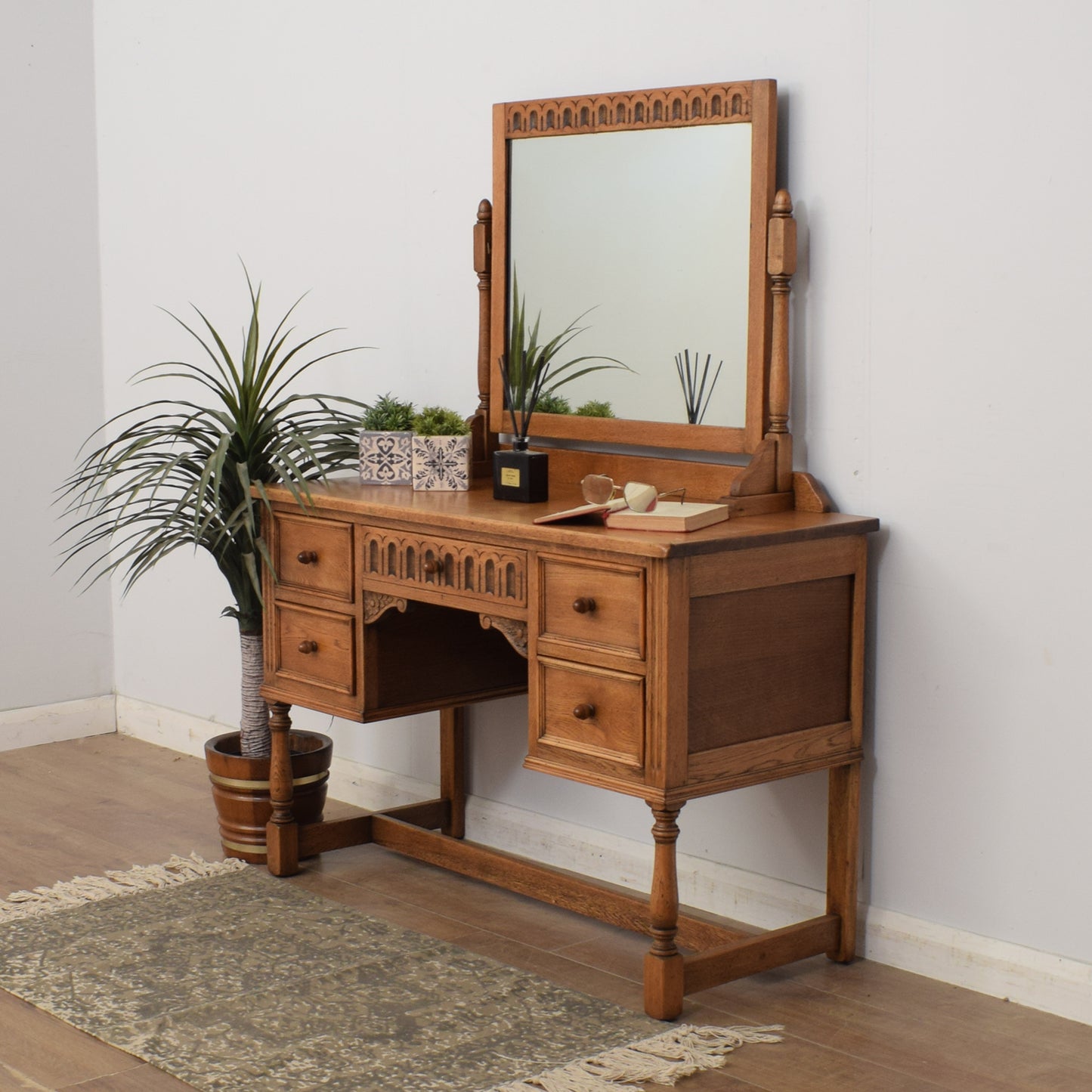 Restored Oak Dressing Table