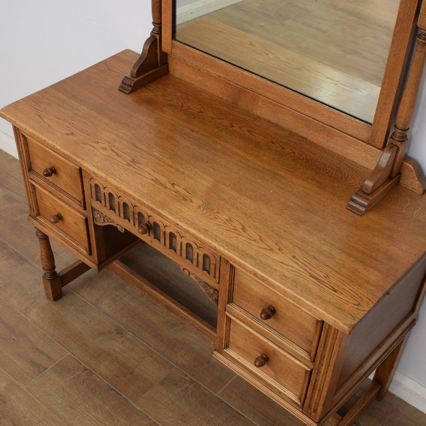 Restored Oak Dressing Table