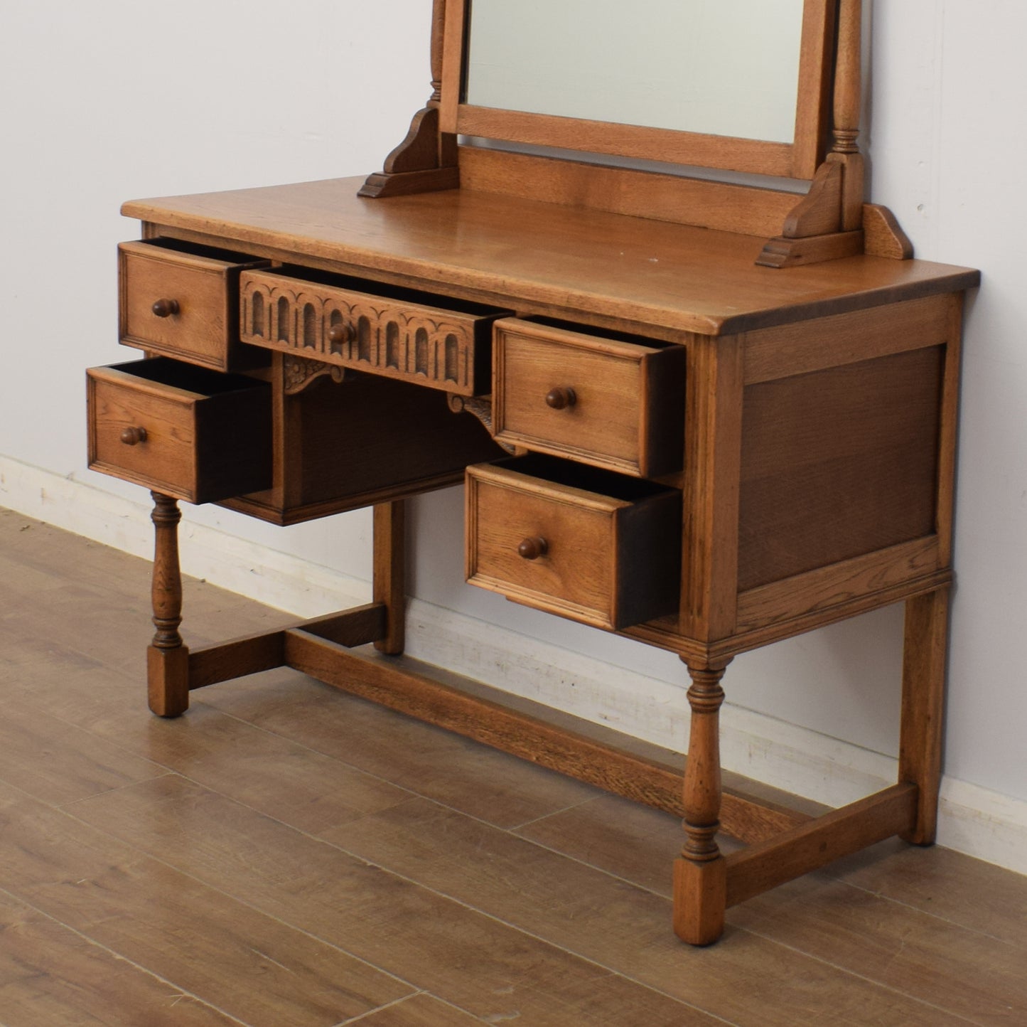 Restored Oak Dressing Table