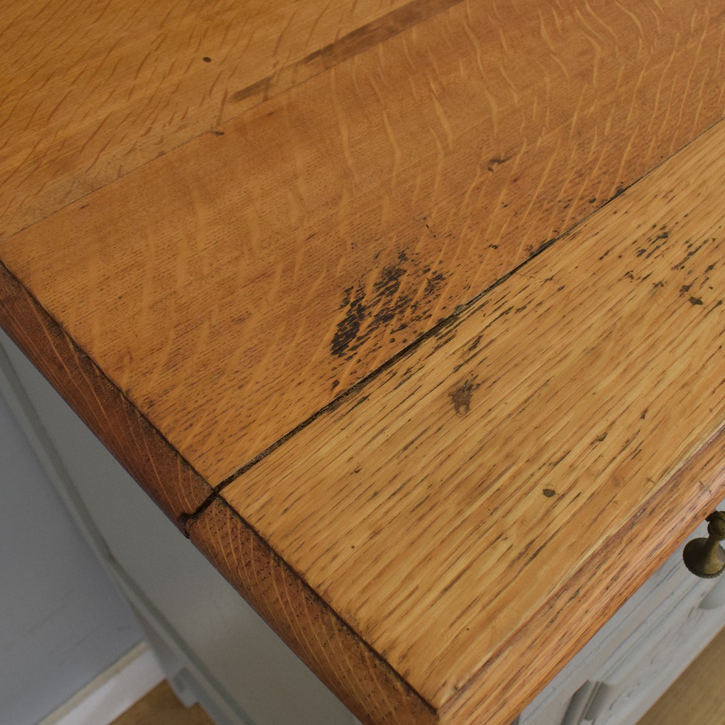 Rustic Painted Oak Sideboard