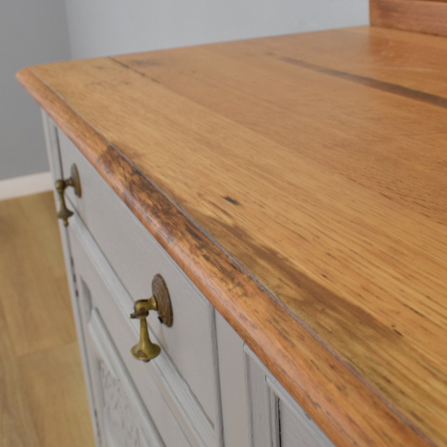 Rustic Painted Oak Sideboard