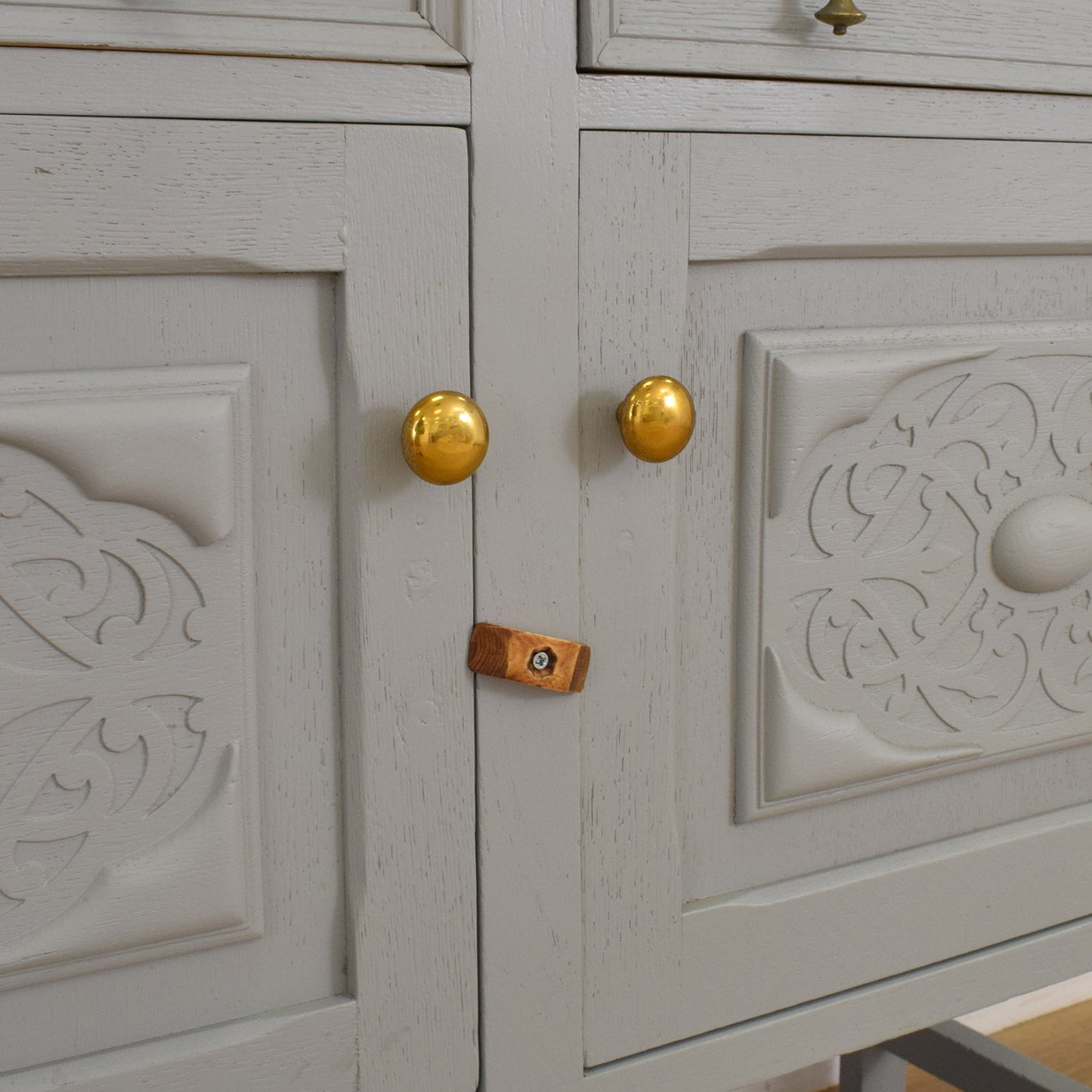 Rustic Painted Oak Sideboard