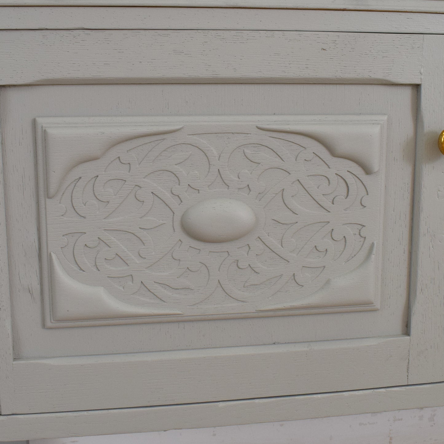 Rustic Painted Oak Sideboard