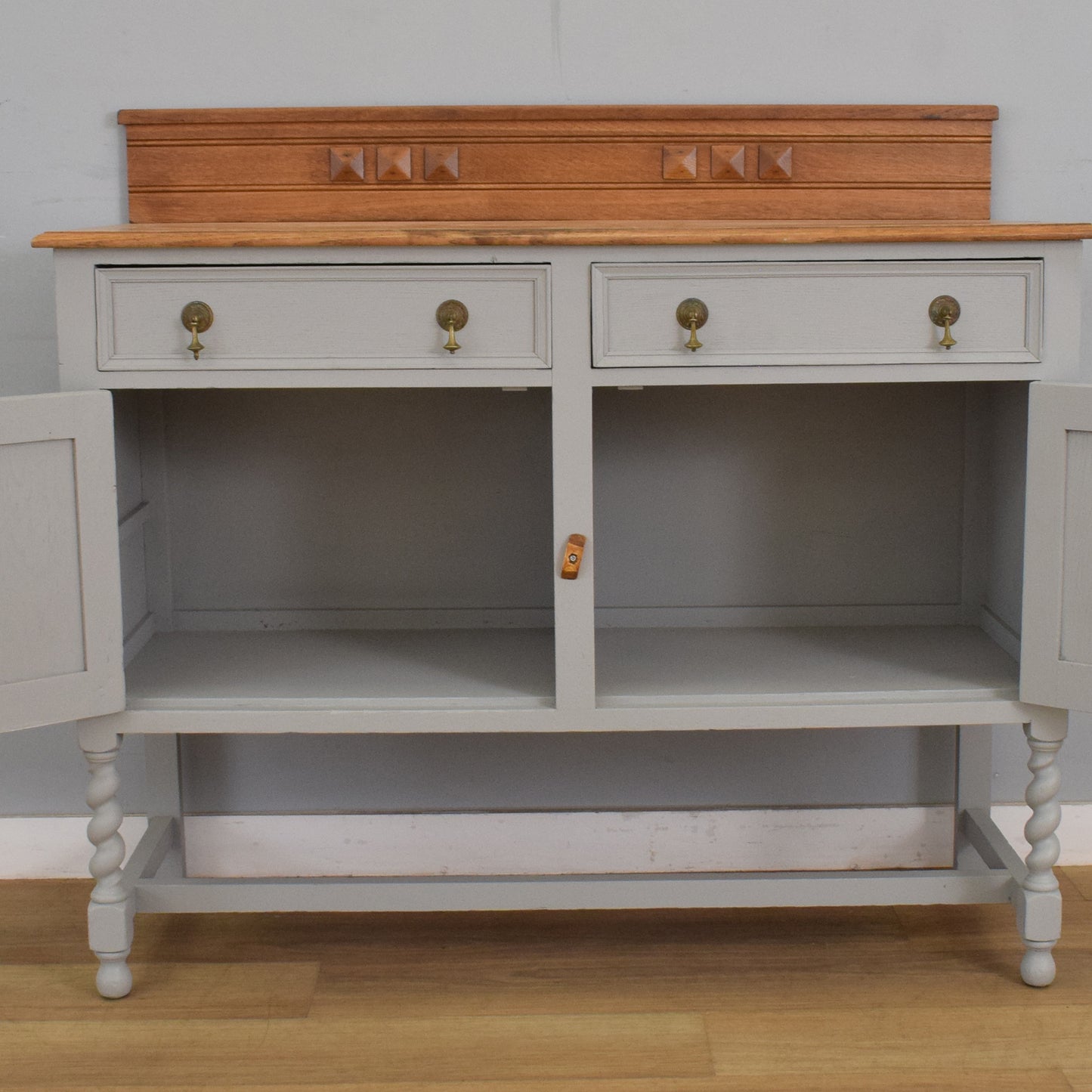 Rustic Painted Oak Sideboard
