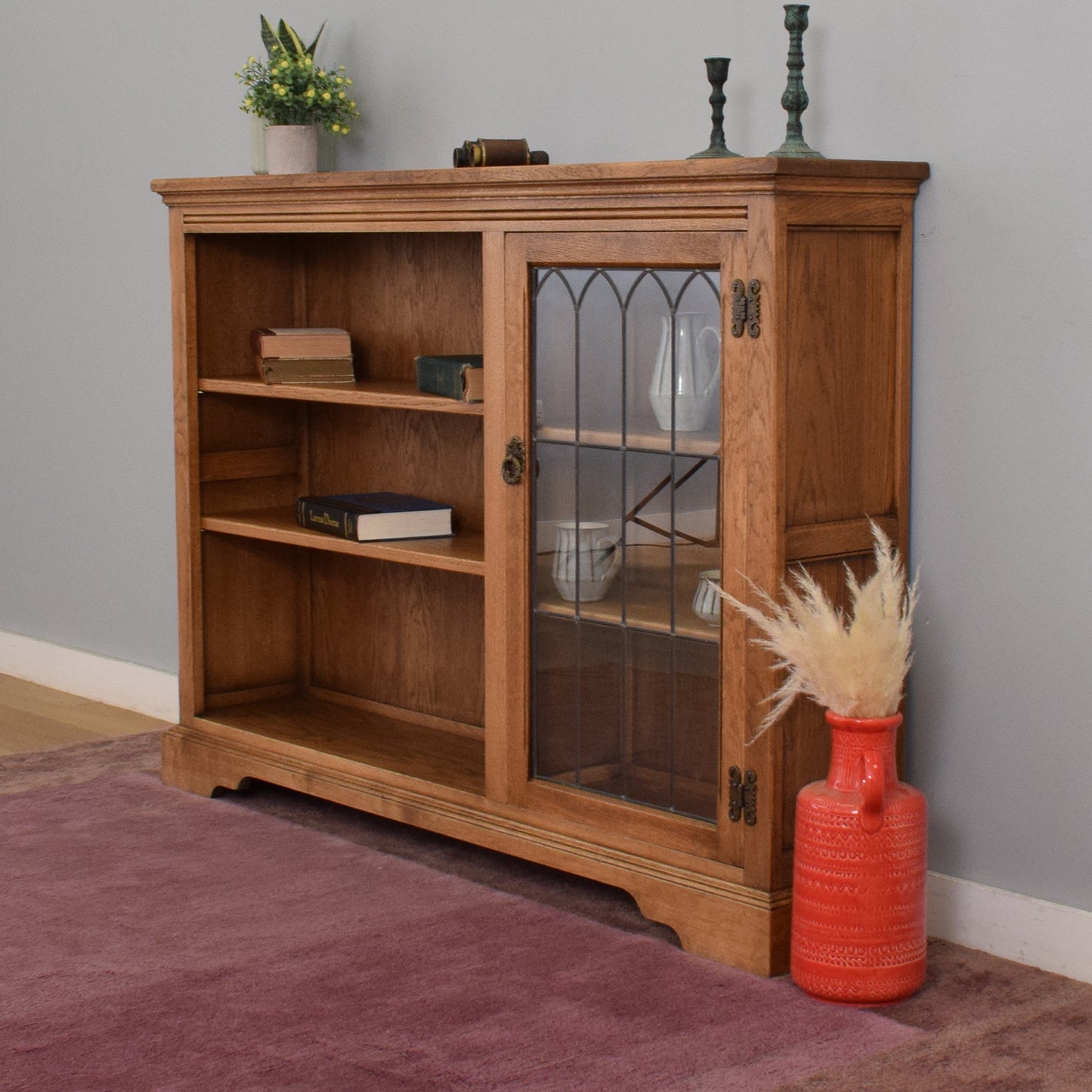 'Old Charm' Glazed Bookcase