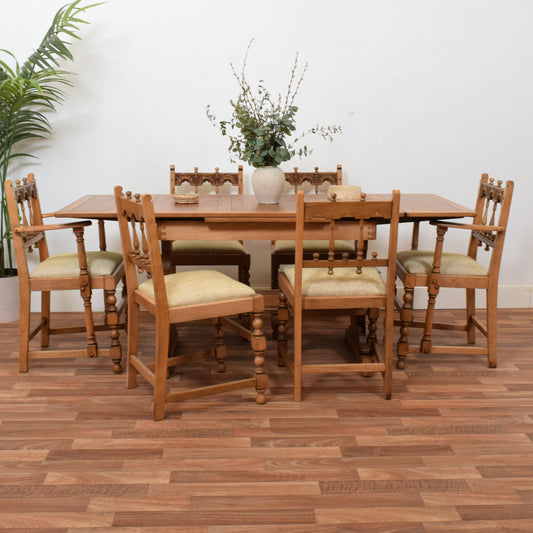 Ercol Draw Leaf Table and Six Chairs