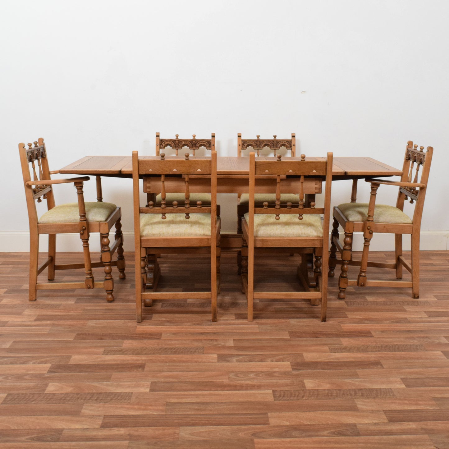 Ercol Draw Leaf Table and Six Chairs