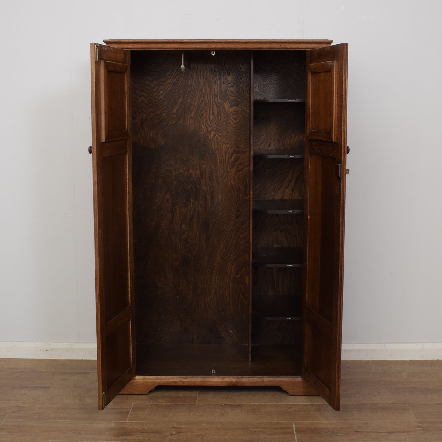Restored Oak Gents Wardrobe