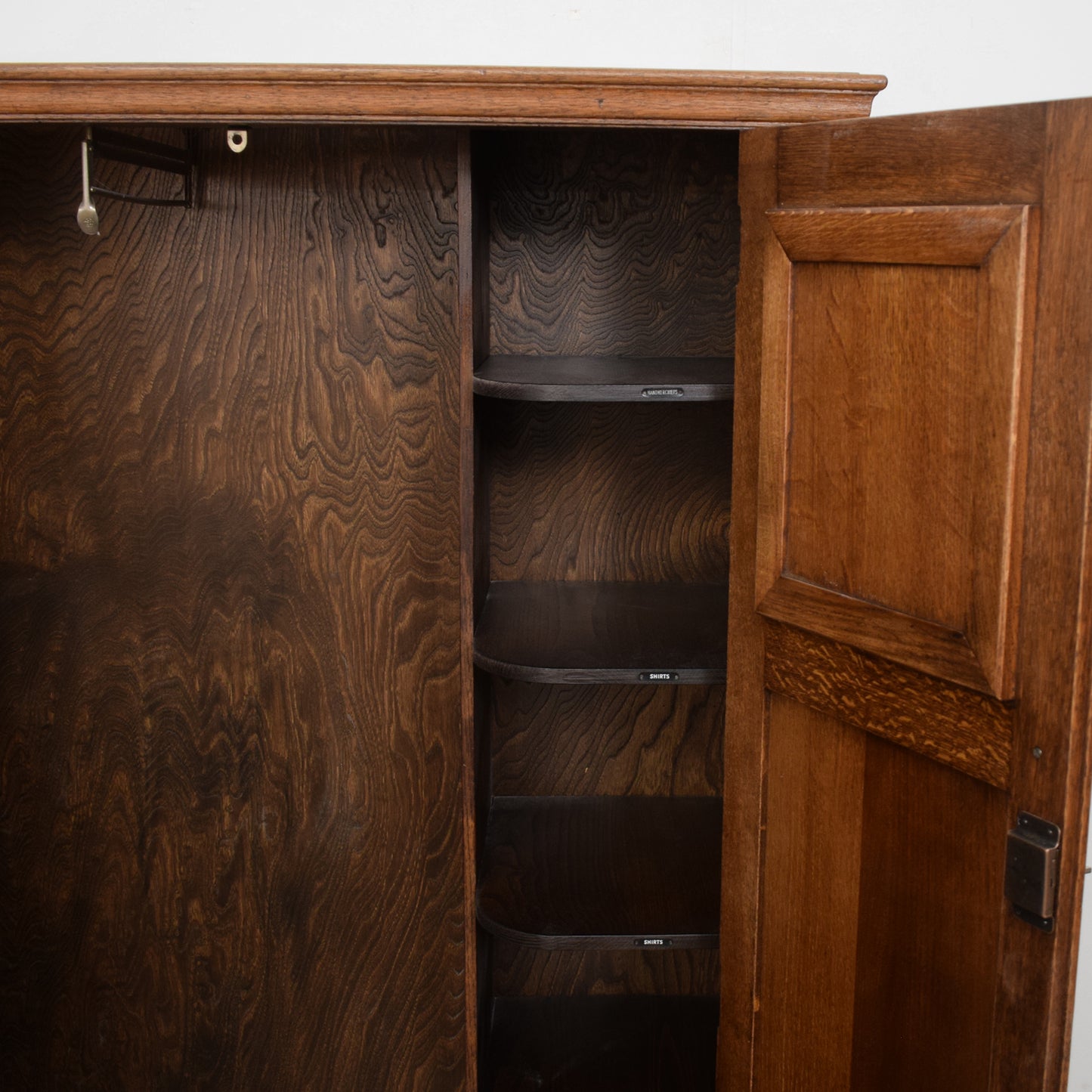 Restored Oak Gents Wardrobe