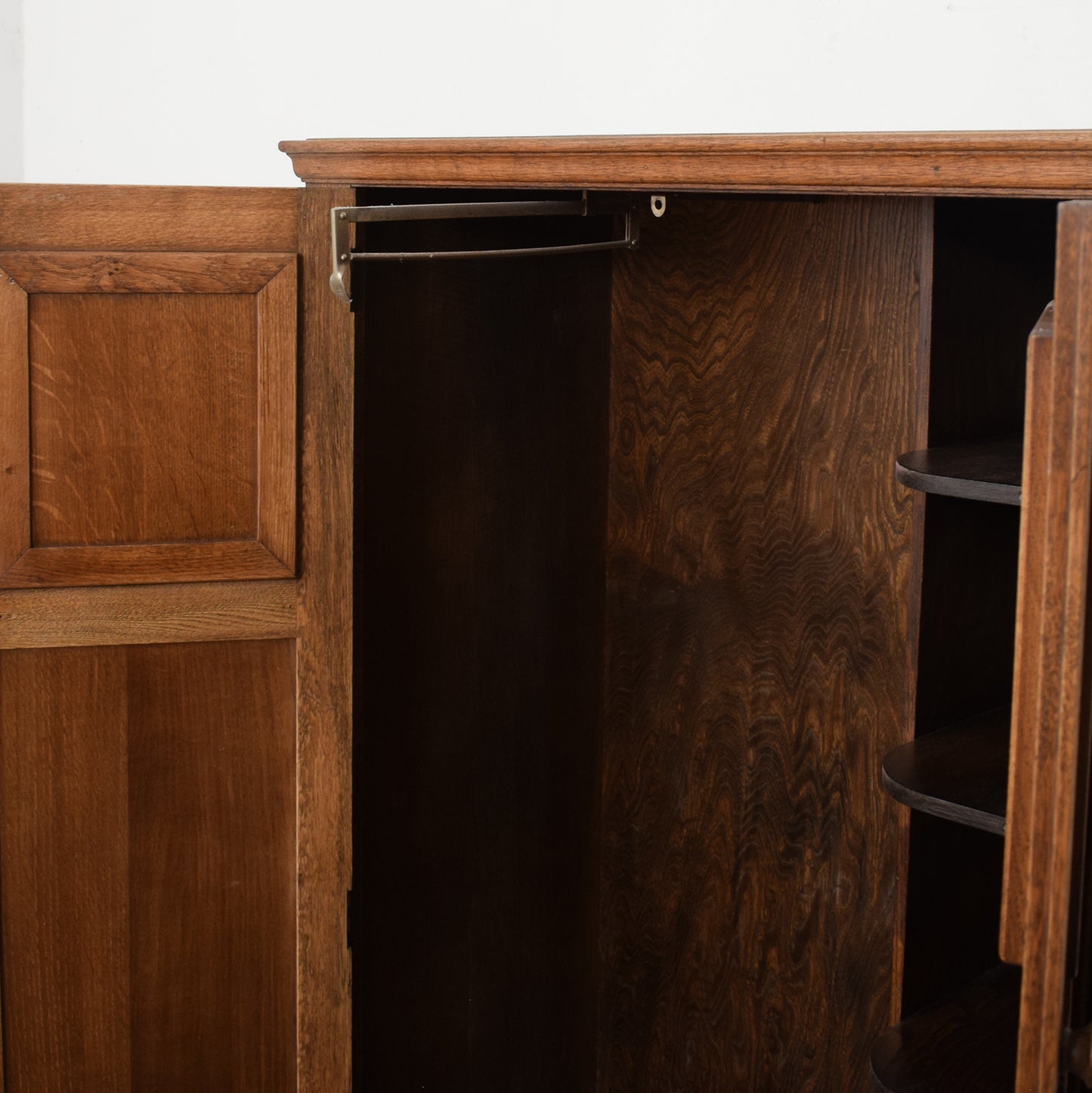 Restored Oak Gents Wardrobe