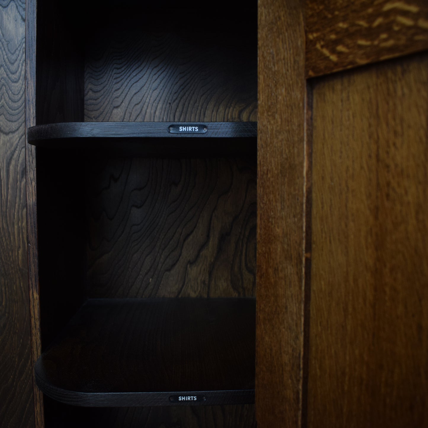 Restored Oak Gents Wardrobe