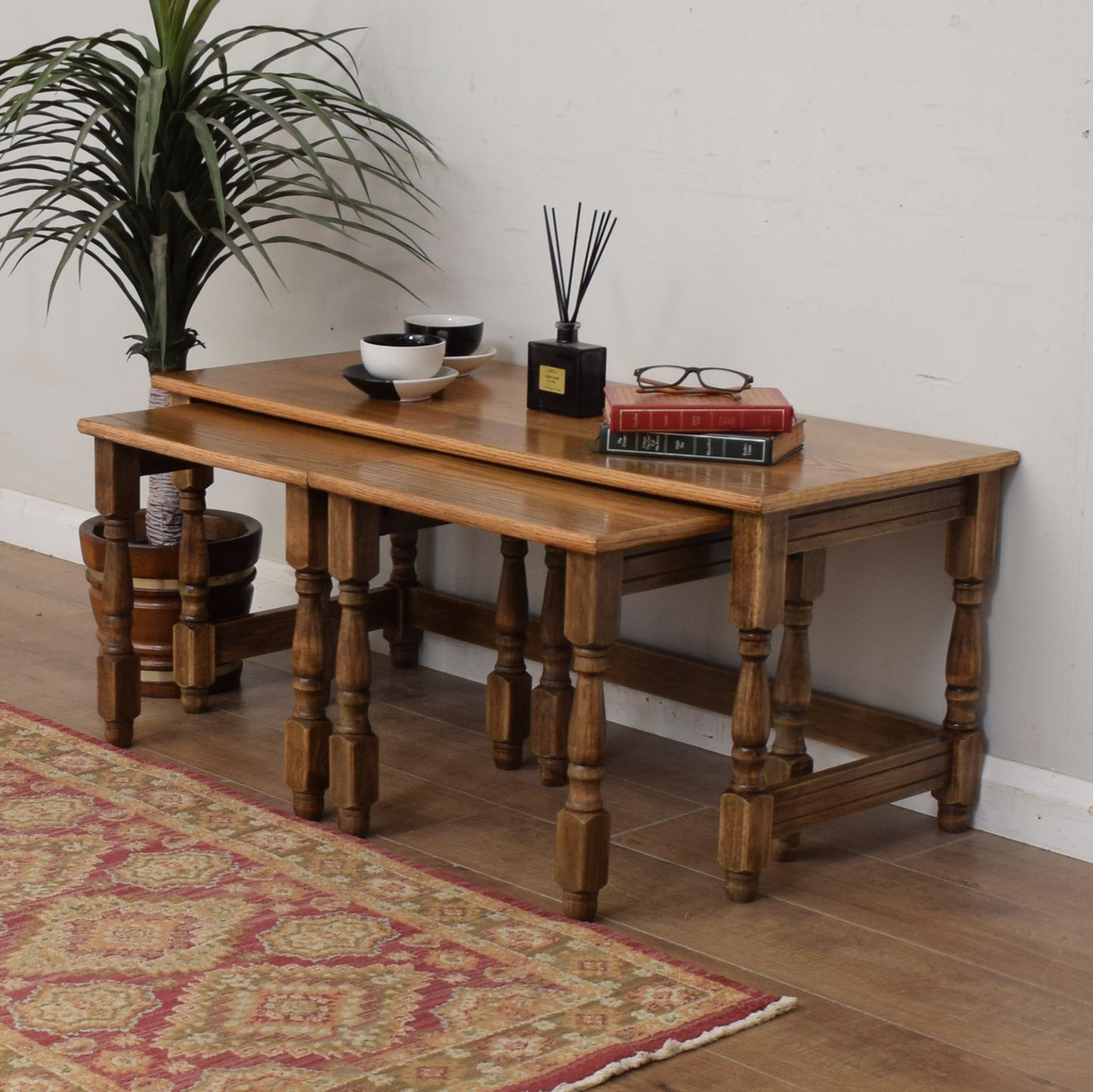 Oak Long-John Nest of Tables