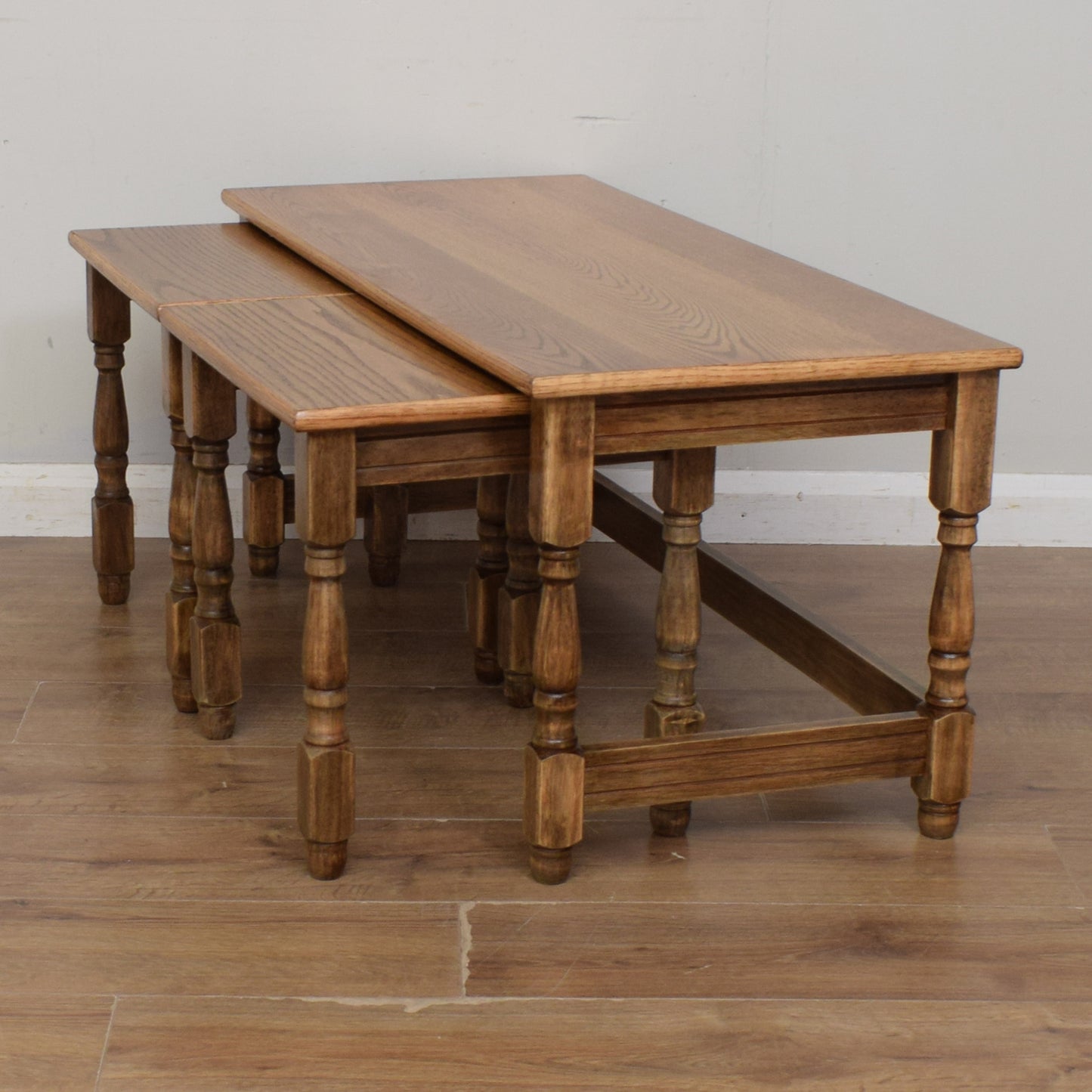 Oak Long-John Nest of Tables
