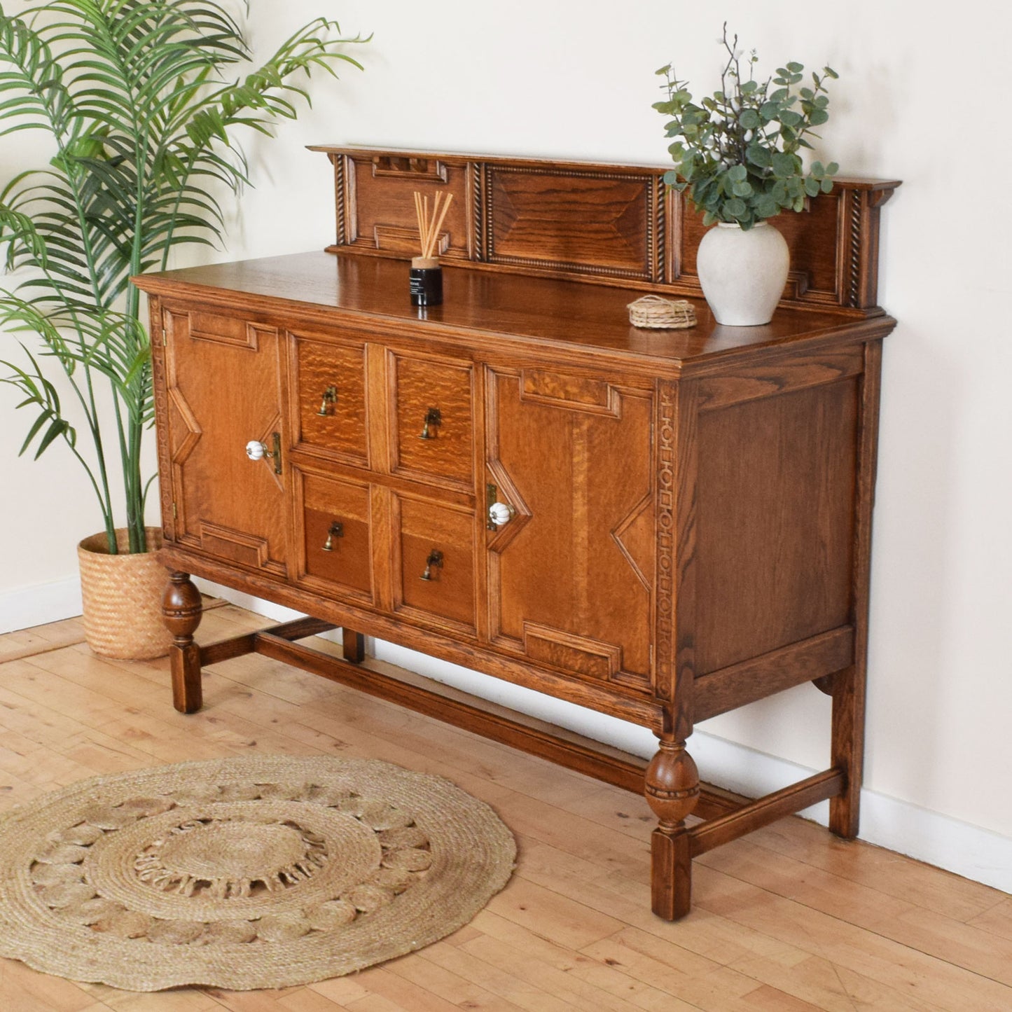 Carved Oak Sideboard