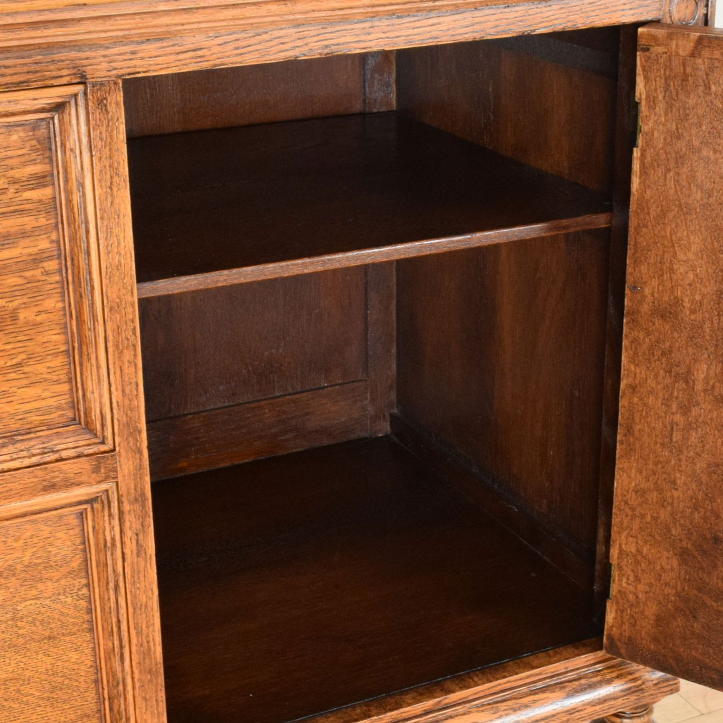 Carved Oak Sideboard