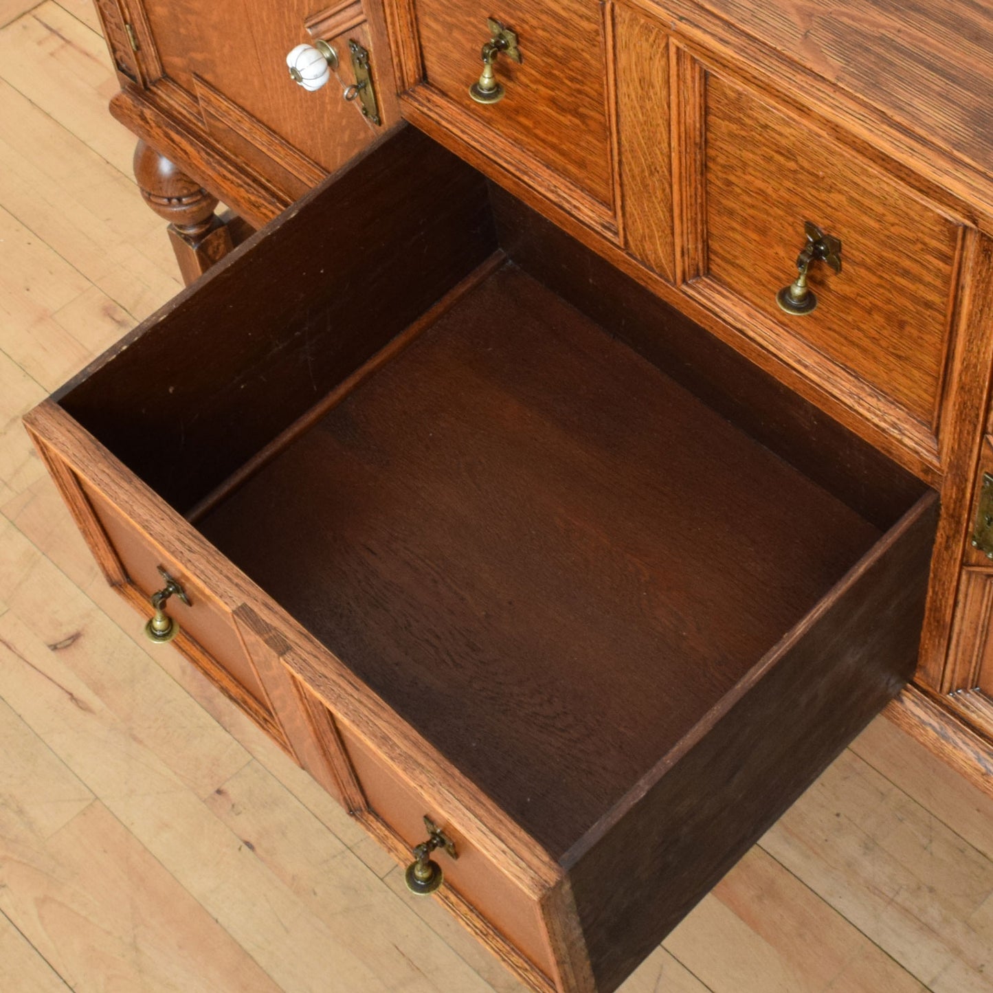 Carved Oak Sideboard