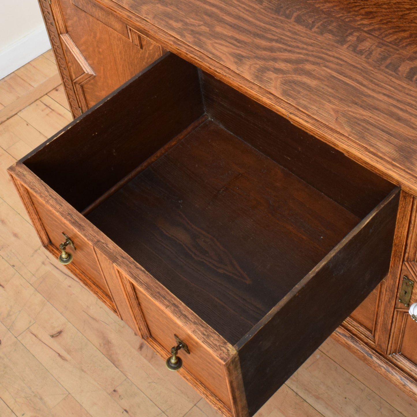Carved Oak Sideboard