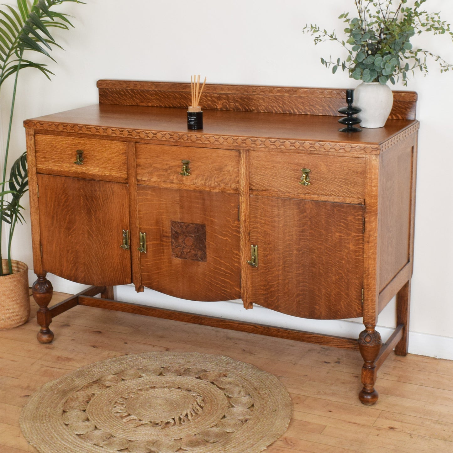 Carved Oak Sideboard