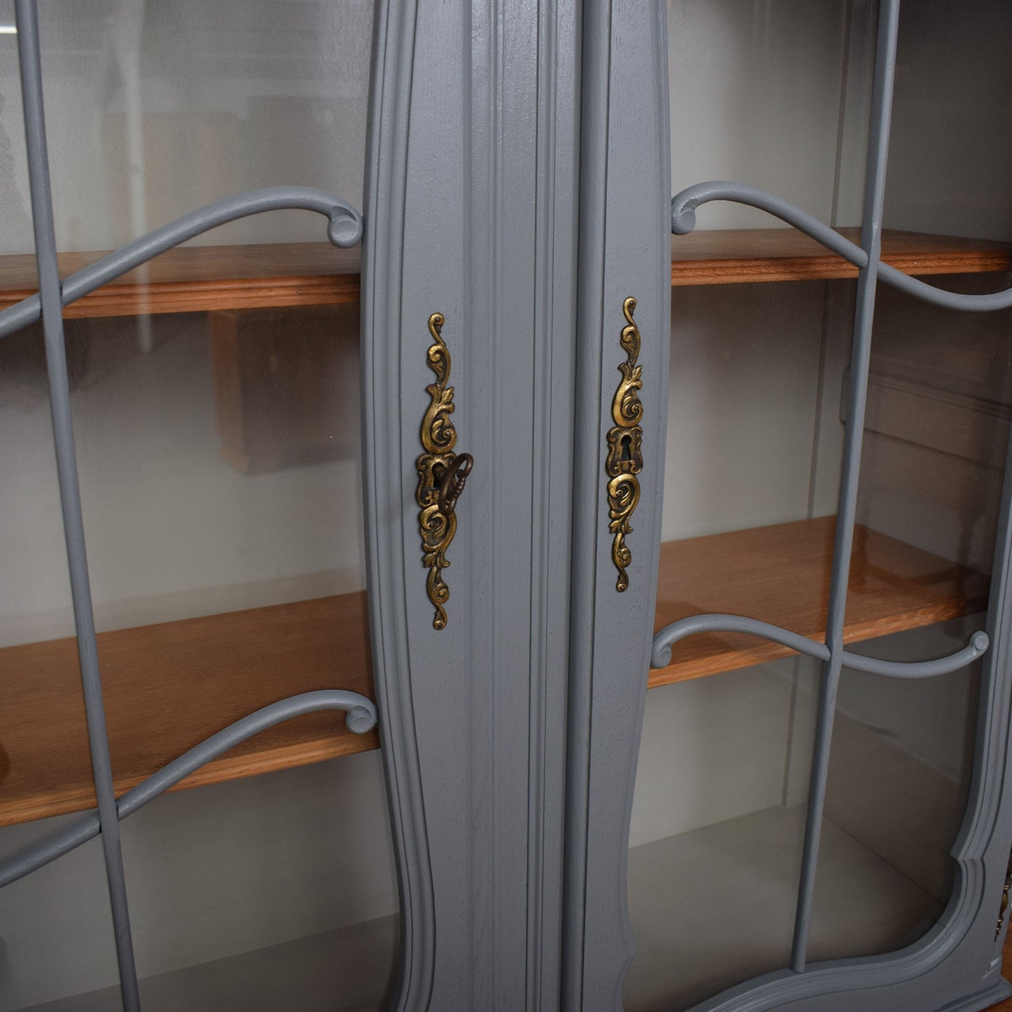 French Painted Vitrine