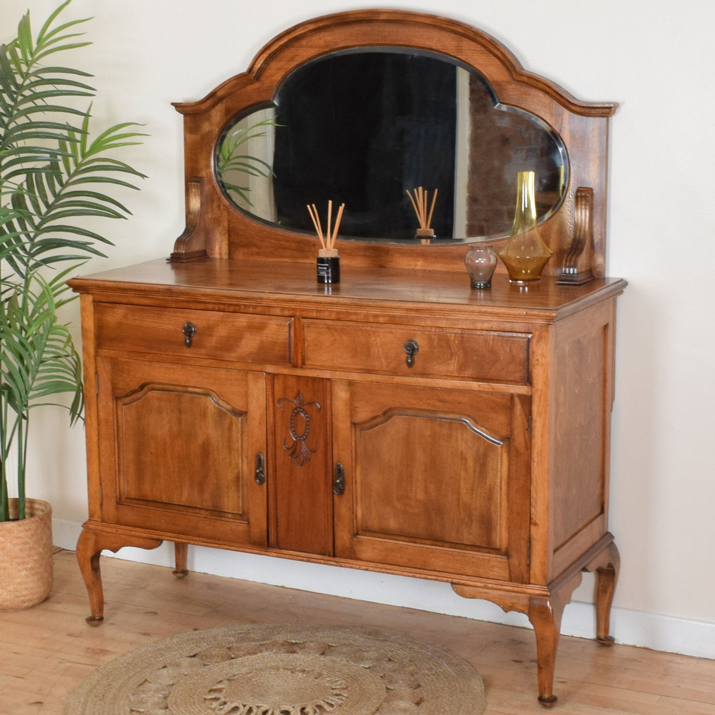 Mirrored Mahogany Sideboard