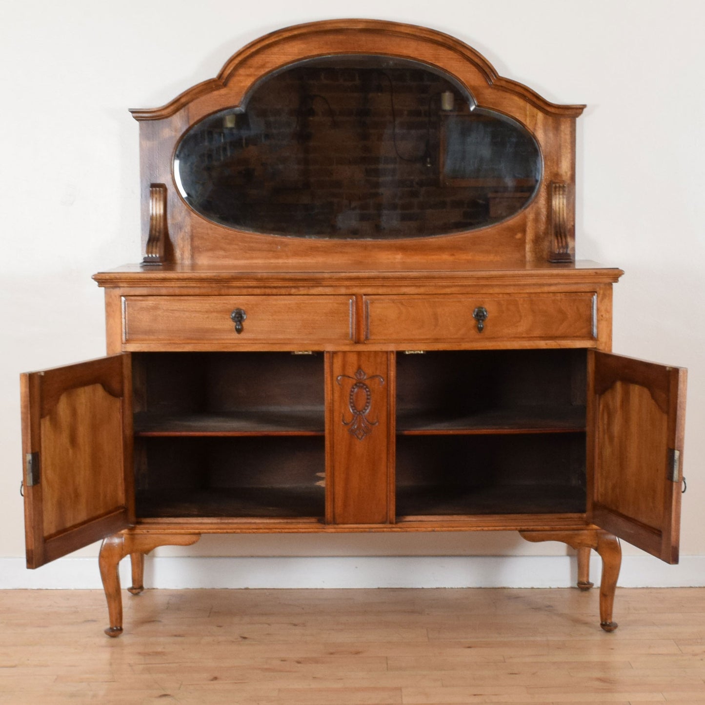 Mirrored Mahogany Sideboard