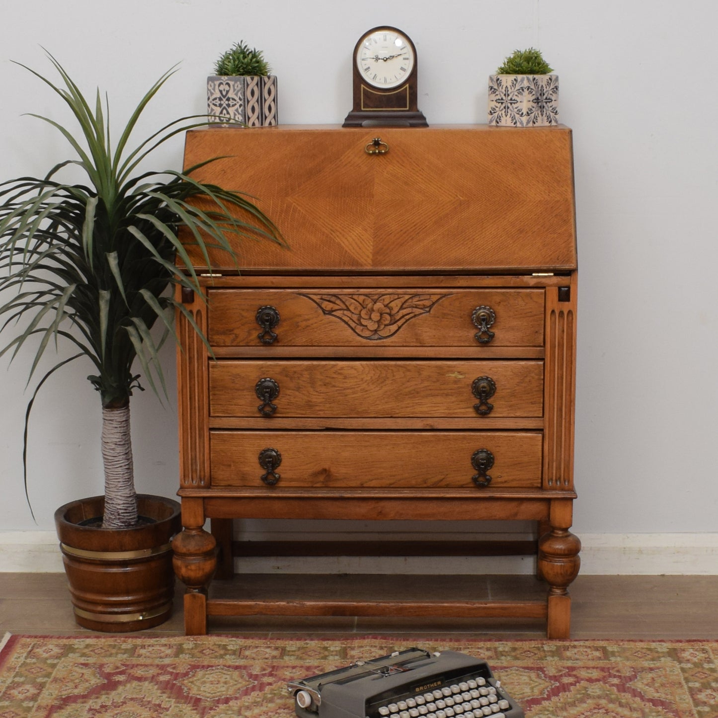 Vintage Oak Bureau