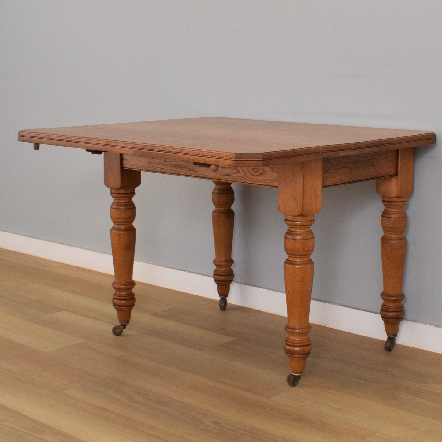Oak Drop-Leaf Dining Table