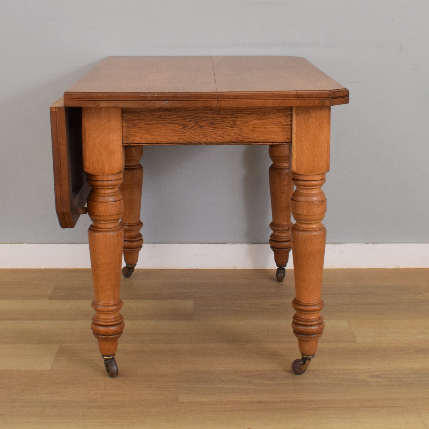 Oak Drop-Leaf Dining Table