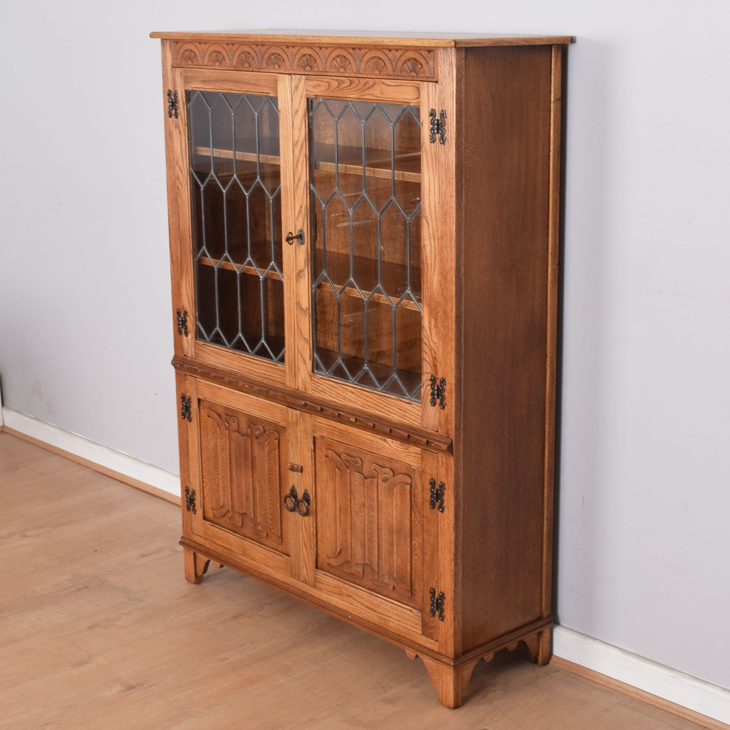 JayCee Glazed Bookcase Cabinet