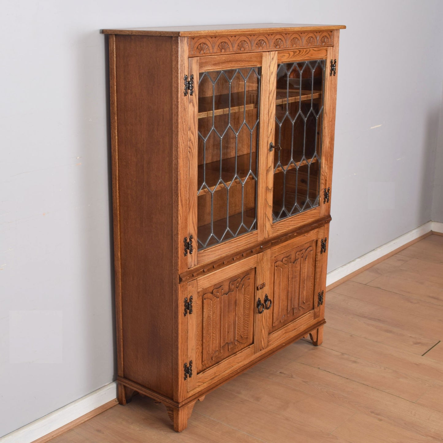 JayCee Glazed Bookcase Cabinet