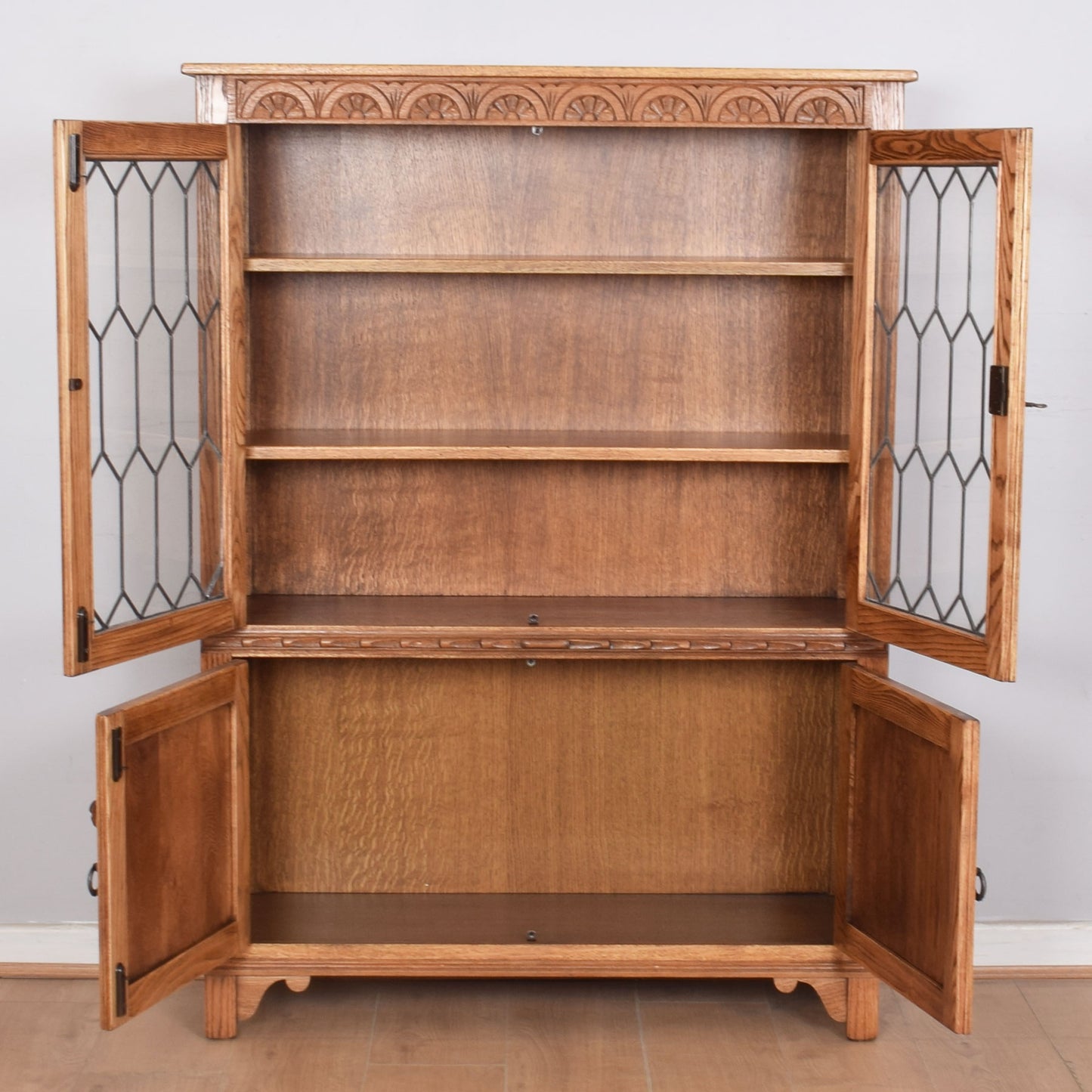 JayCee Glazed Bookcase Cabinet