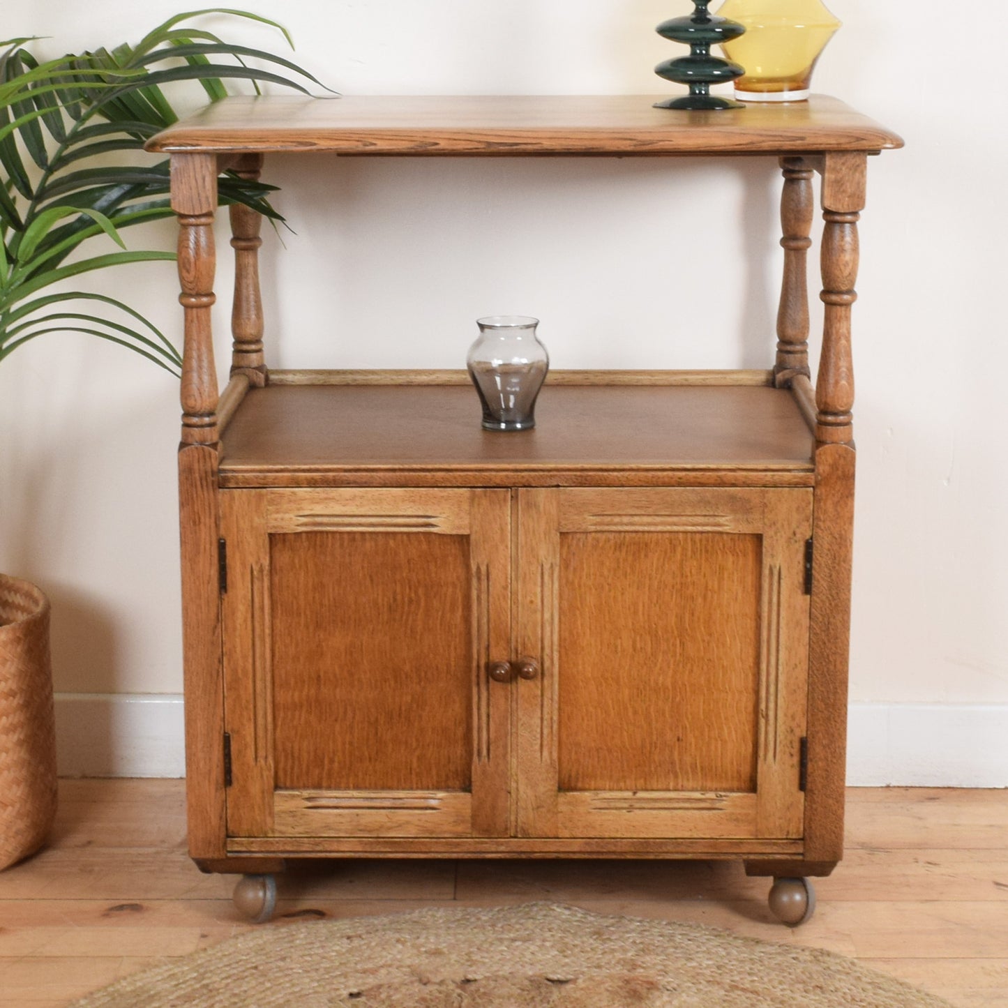 Restored Oak Tea Trolly