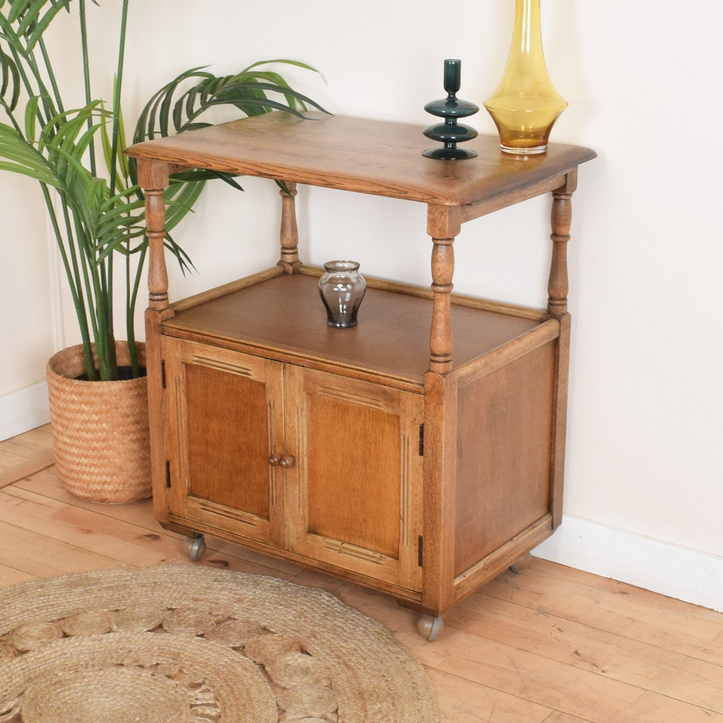 Restored Oak Tea Trolly