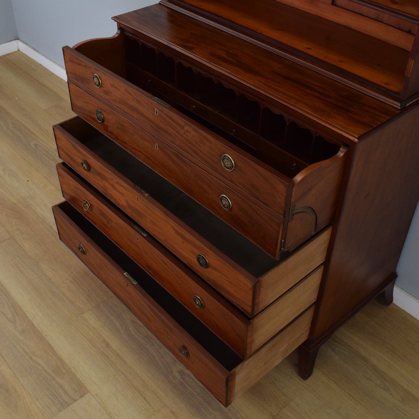 Mahogany Secretaire Bookcase
