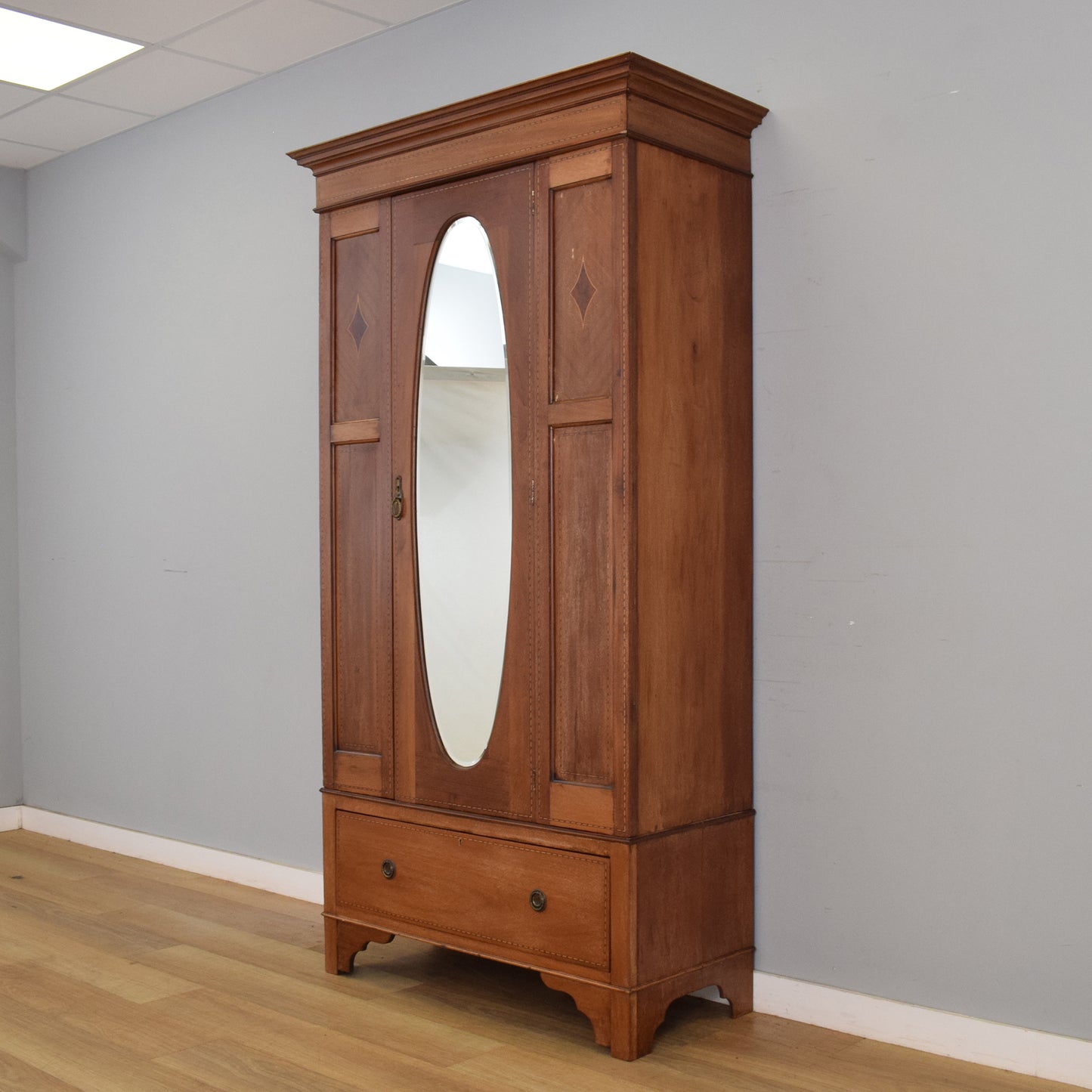 Restored Mahogany Hall Wardrobe